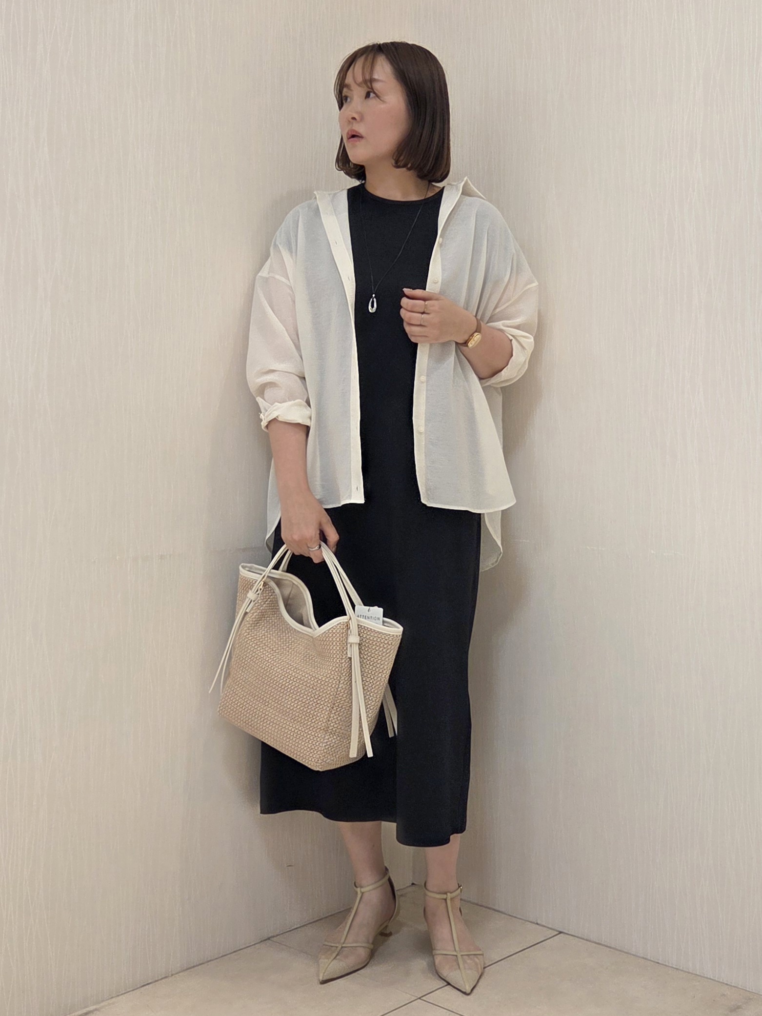 naokoさんの「UNTITLED｜◆【2WAY/マシンウォッシャブル】カシュクールデザインシャツ」を使ったコーディネート