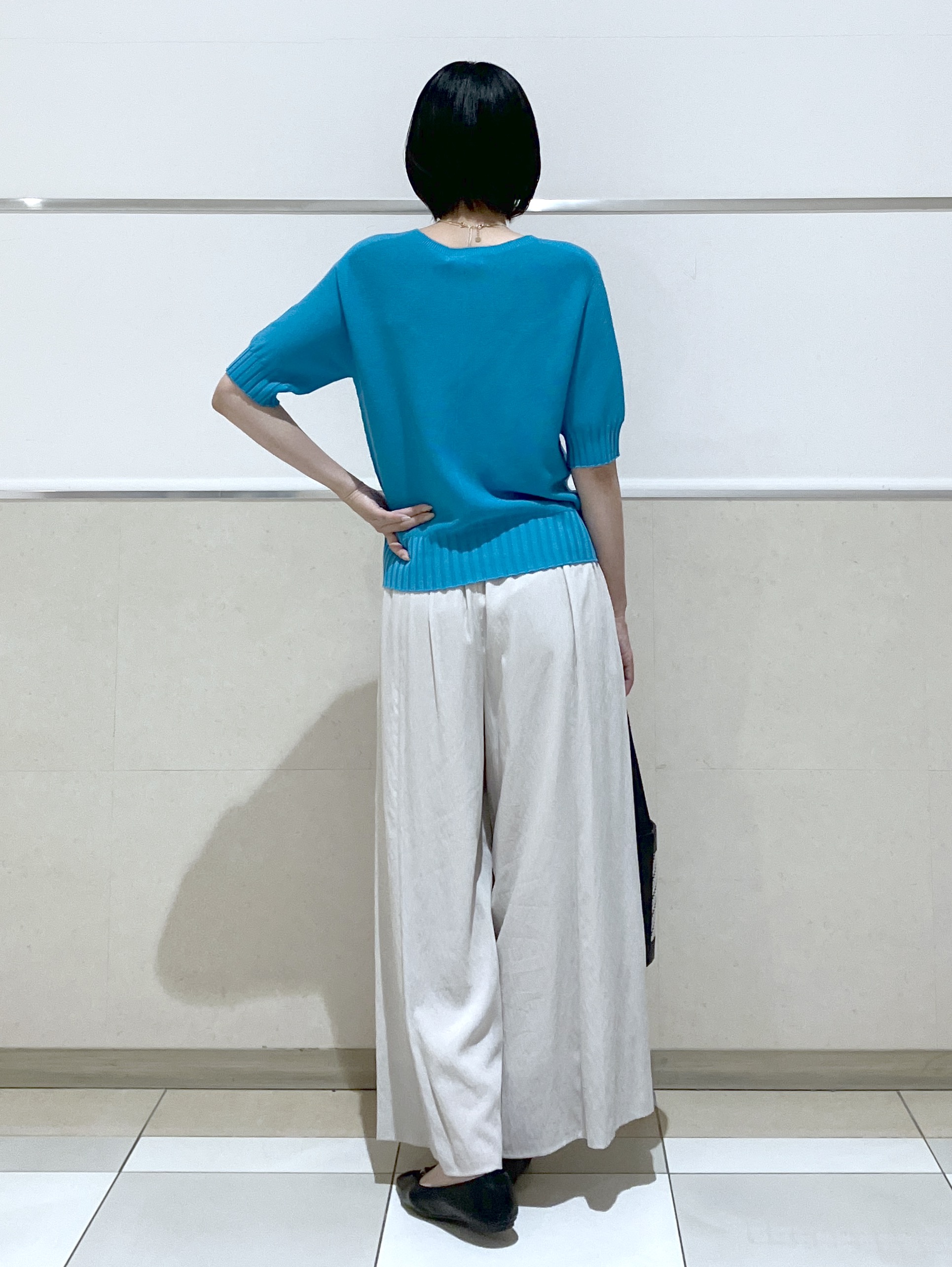 eriko さんの「Dessin｜【洗える】ワイドリブ使いコンパクトニット」を使ったコーディネート
