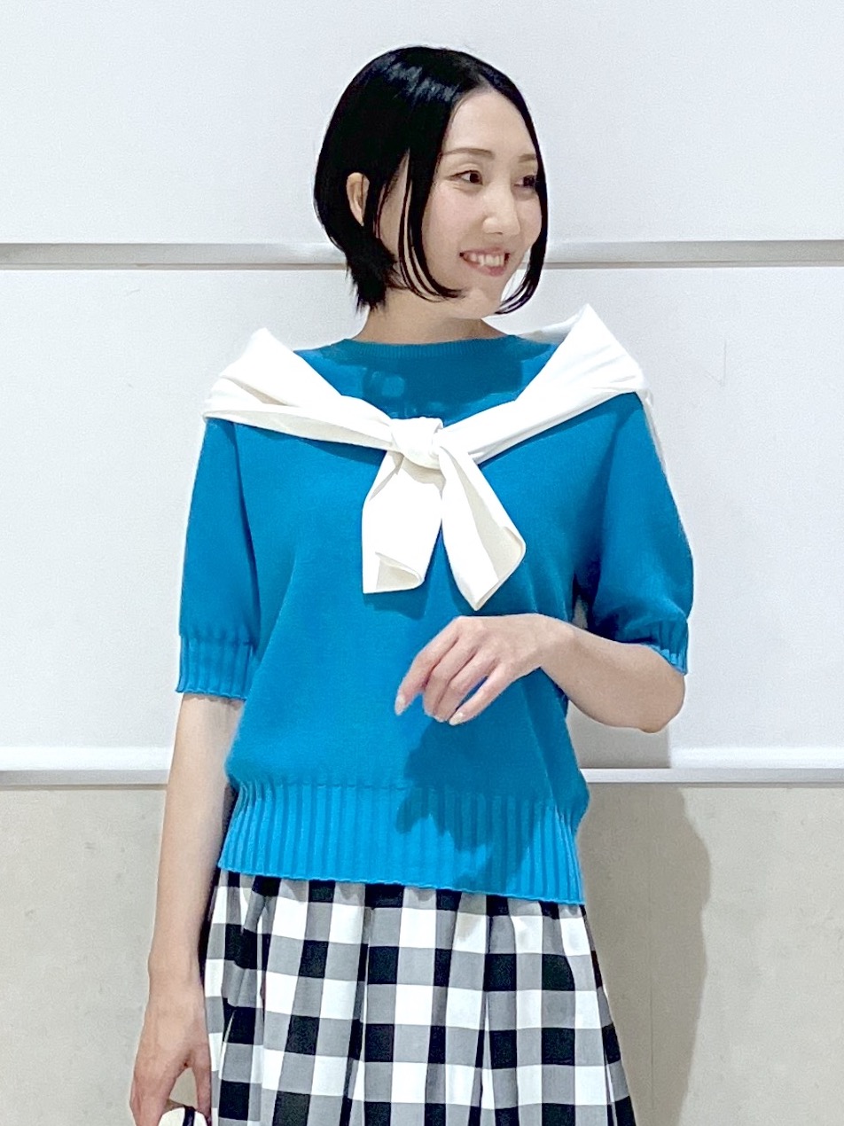 eriko さんの「Dessin｜【洗える】ワイドリブ使いコンパクトニット」を使ったコーディネート