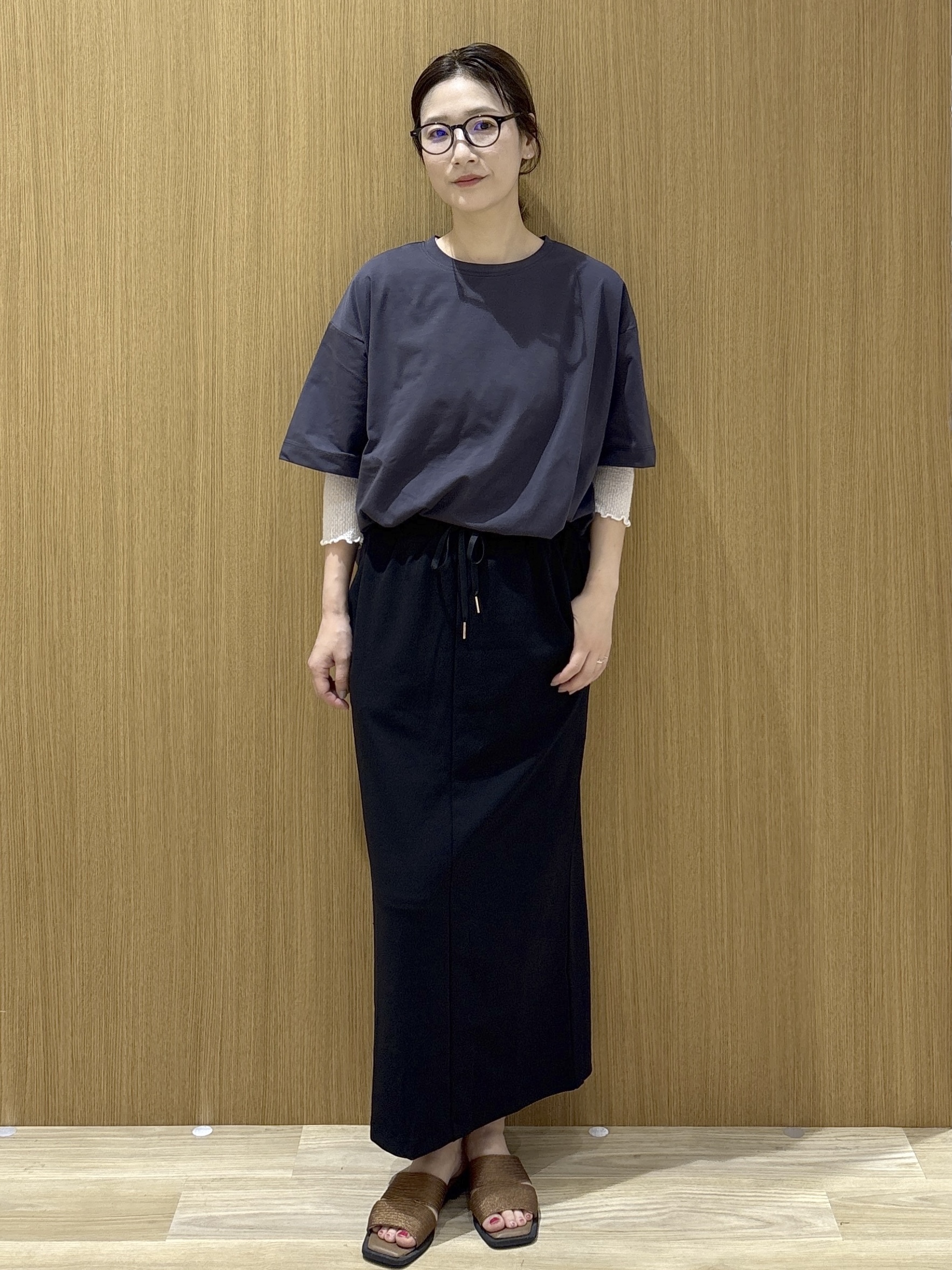 たけねぇさんの「OPAQUE.CLIP｜【接触冷感】リラクシーカットソー《洗濯機OK》」を使ったコーディネート