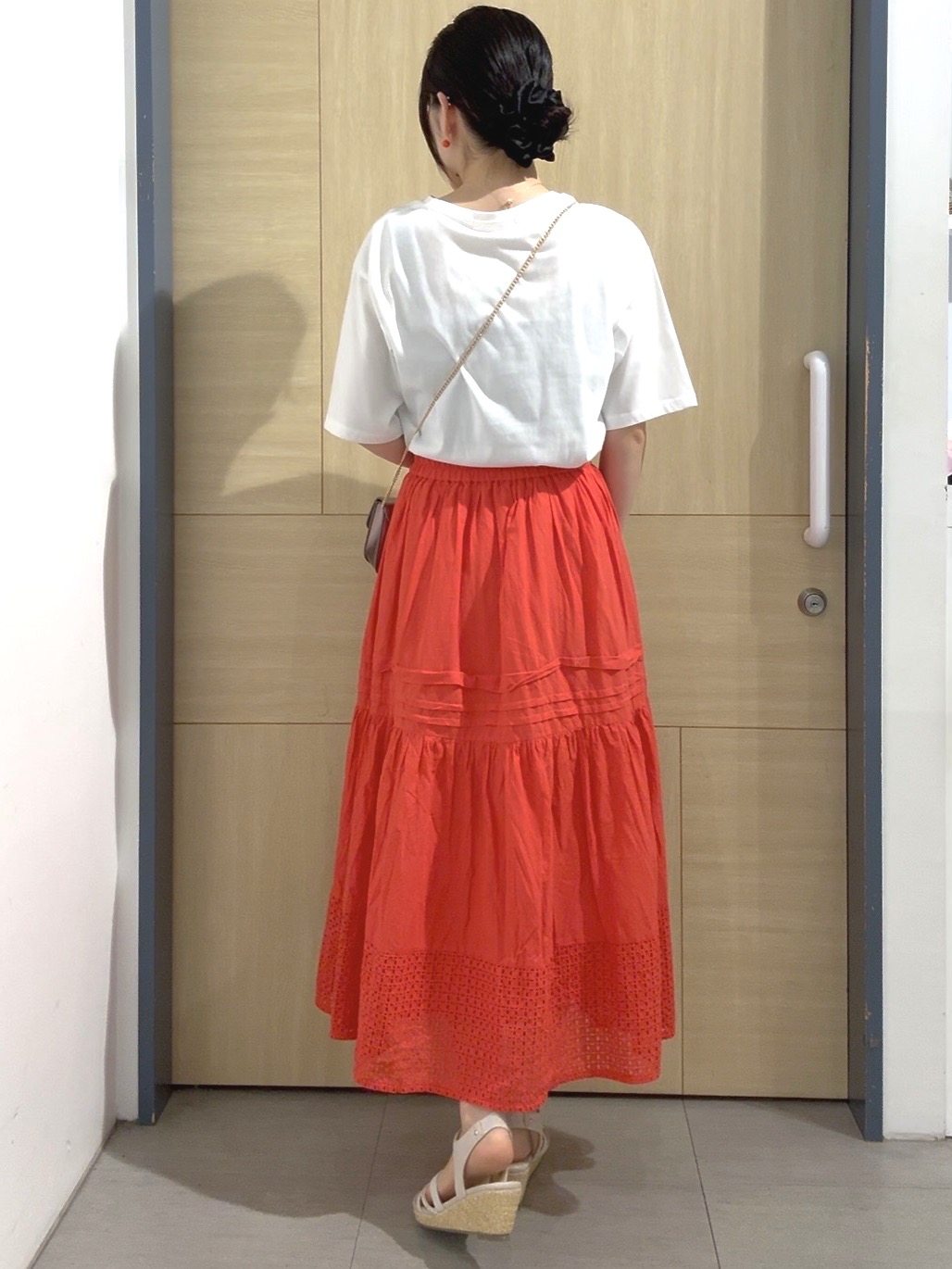 さあやさんの「grove｜【UVカット/接触冷感】プリントアソート5分袖Tシャツ」を使ったコーディネート