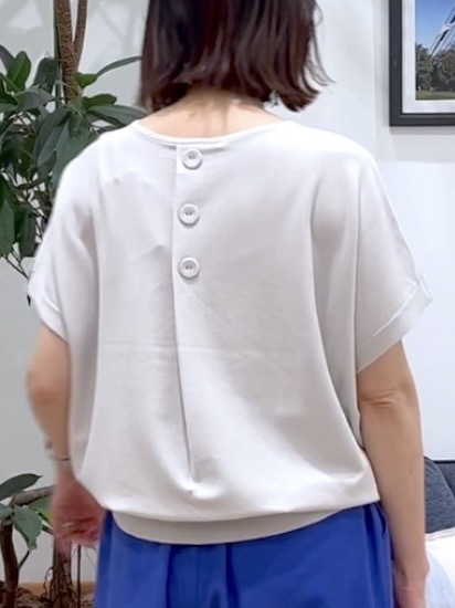 canaさんの「Dessin｜【洗える】後ろボタンフレンチスリーブニット」を使ったコーディネート