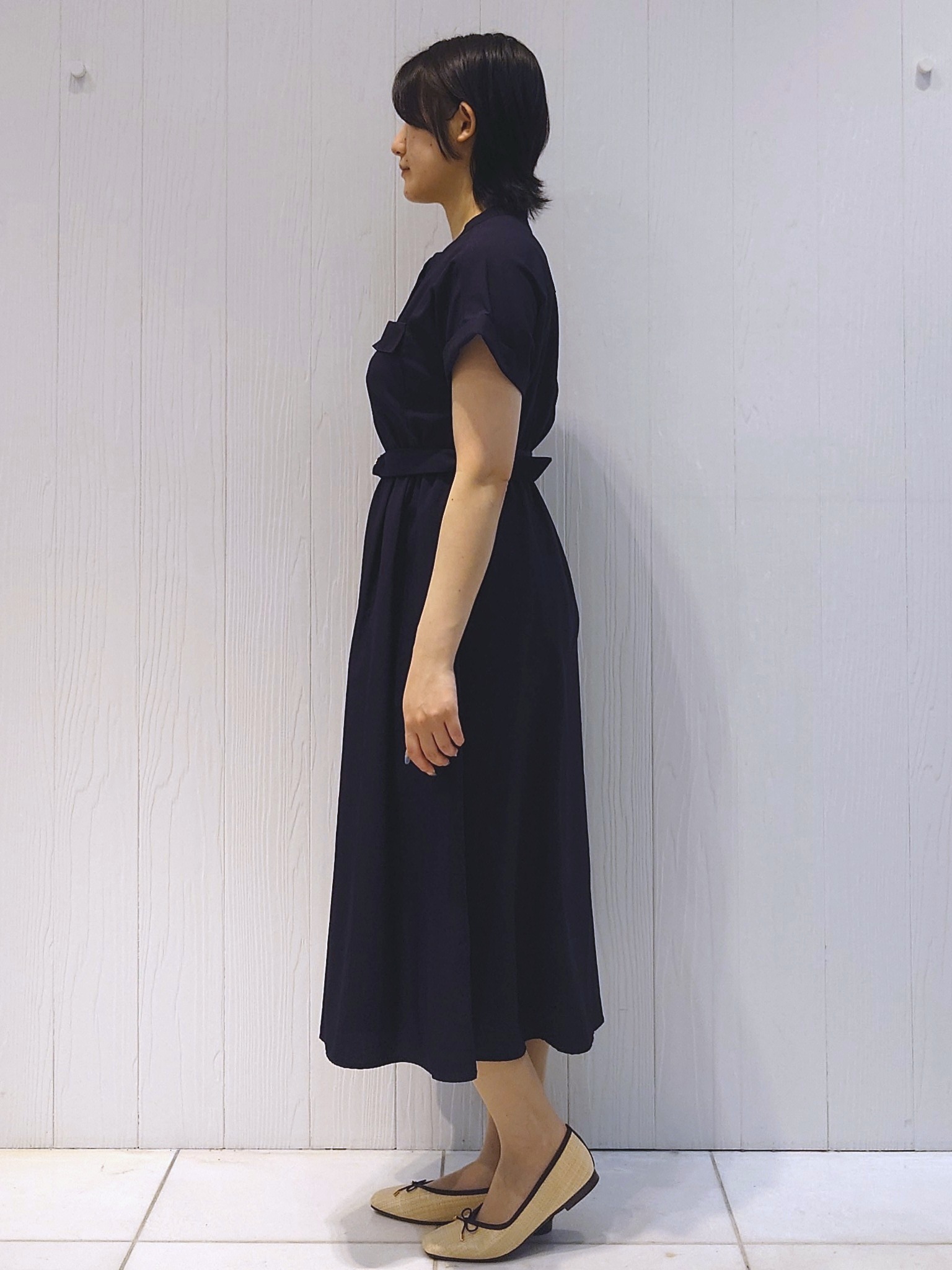 haruさんの「index｜ダブルポケットスキッパーワンピース【防シワ／洗濯機OK】《XS～3L／6col》」を使ったコーディネート
