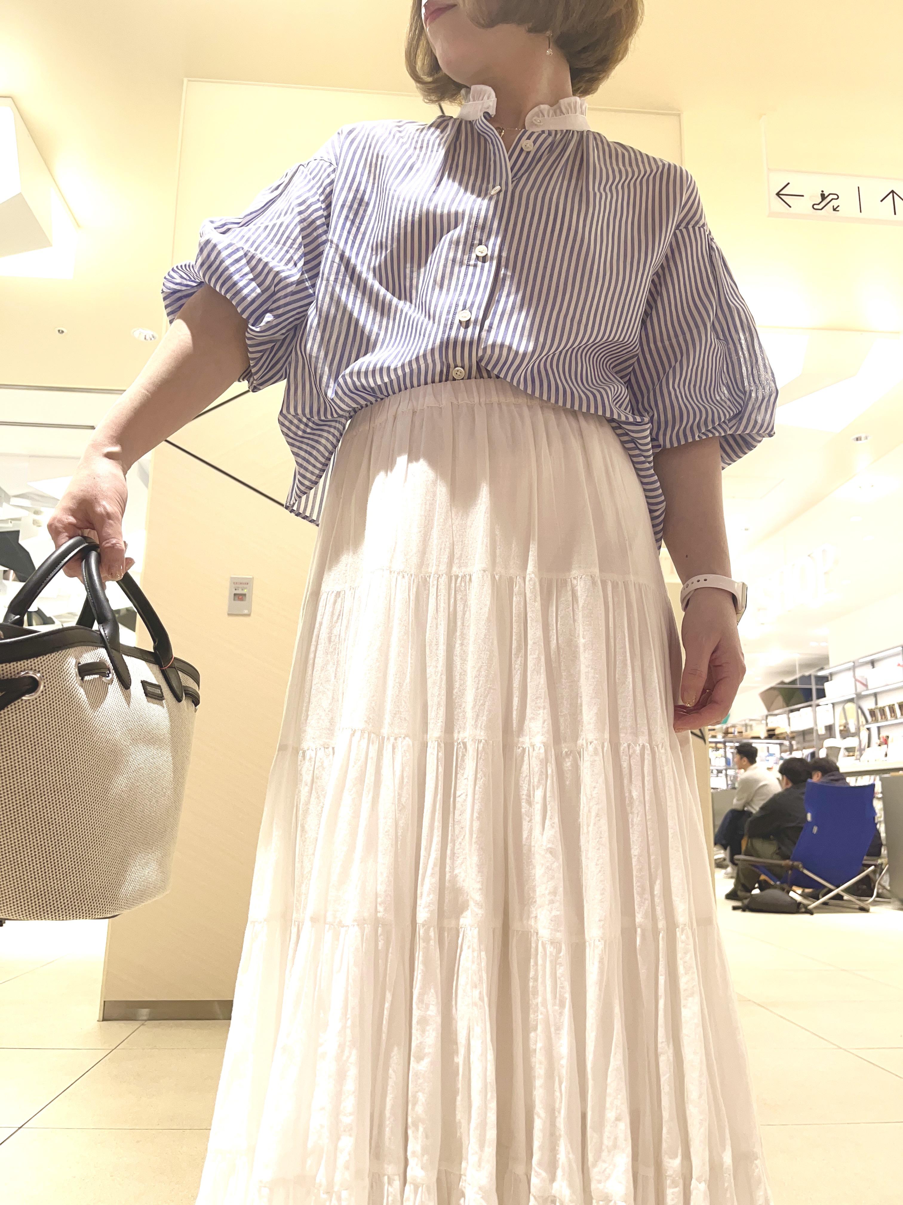 yahataさんの「DRESSTERIOR｜◆【otonaMUSE5月号掲載/ウォッシャブル】ロンドンストライプクレリックブラウス」を使ったコーディネート