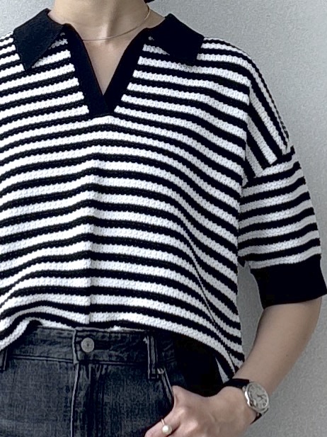 saitoさんの「DRESSTERIOR｜◆ウォッシャブルスキッパークロップドニット」を使ったコーディネート