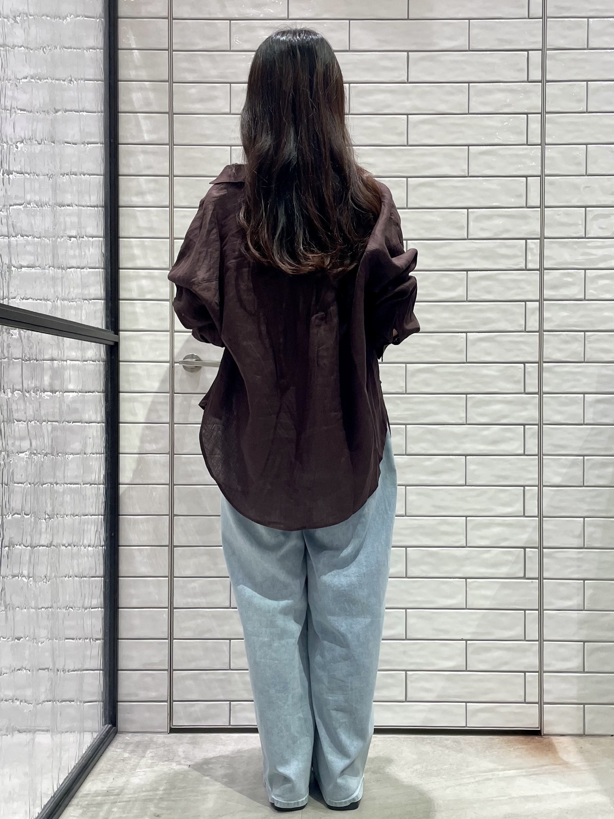 ayakaさんの「OPAQUE.CLIP｜フレンチリネンシャツ／カシュクール【洗濯機OK】《5col》」を使ったコーディネート