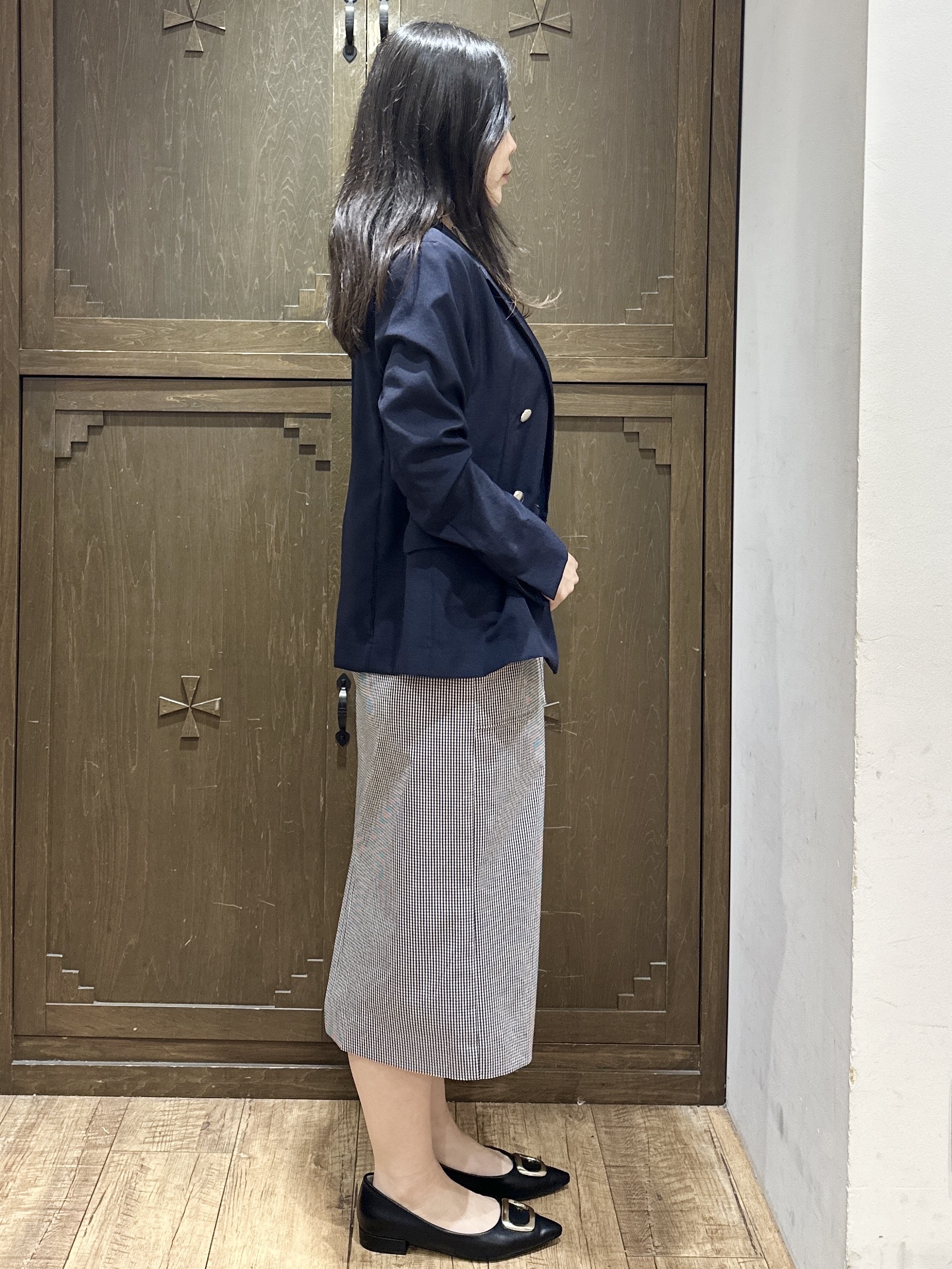 kanaさんの「index｜《再入荷》ダブルブレストテーラードジャケット【接触冷感／吸水速乾／イージーアイロン／防シワ／洗濯機O」を使ったコーディネート