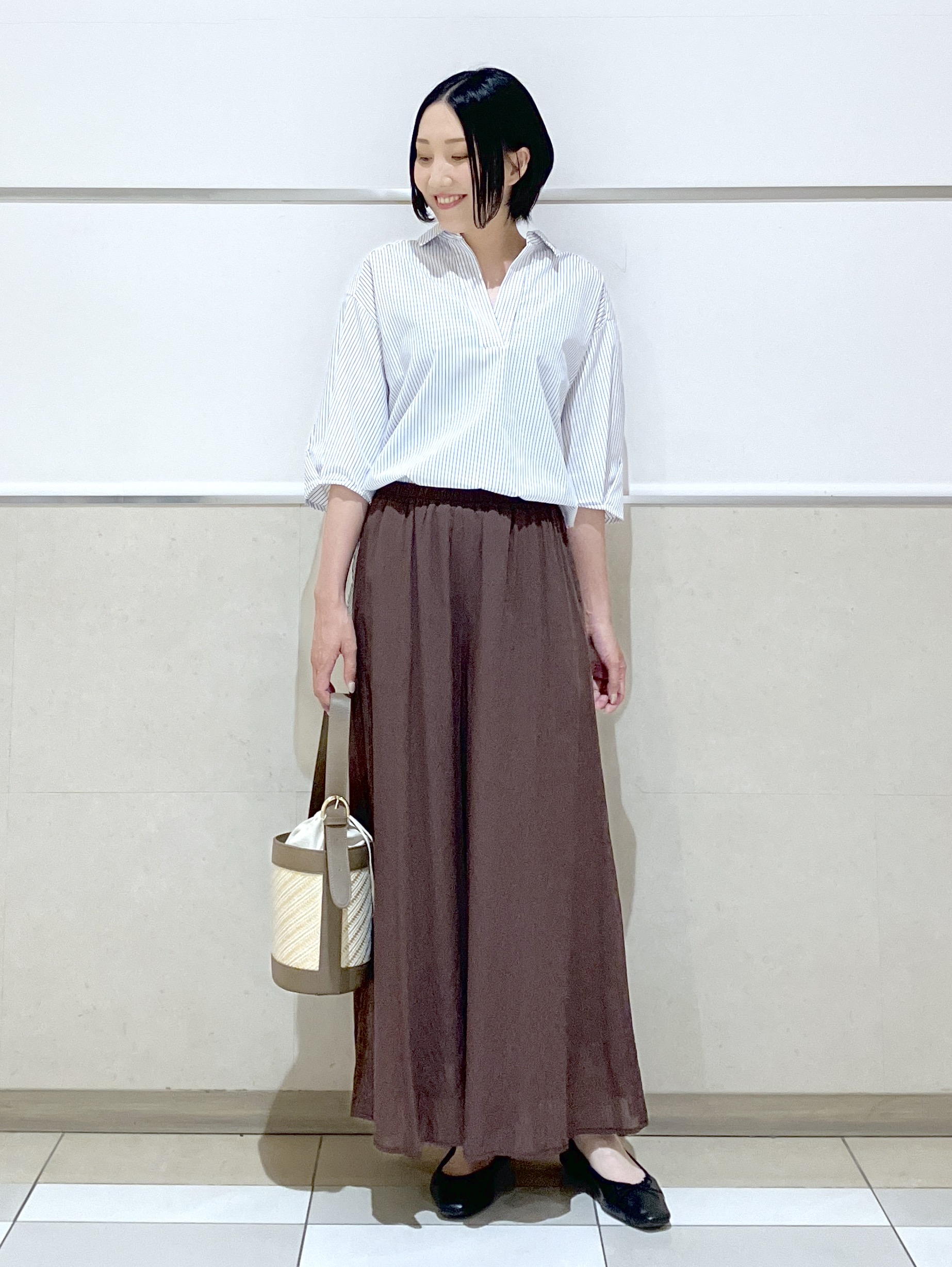 eriko さんの「Dessin｜【洗える】スキッパーシャツブラウス」を使ったコーディネート