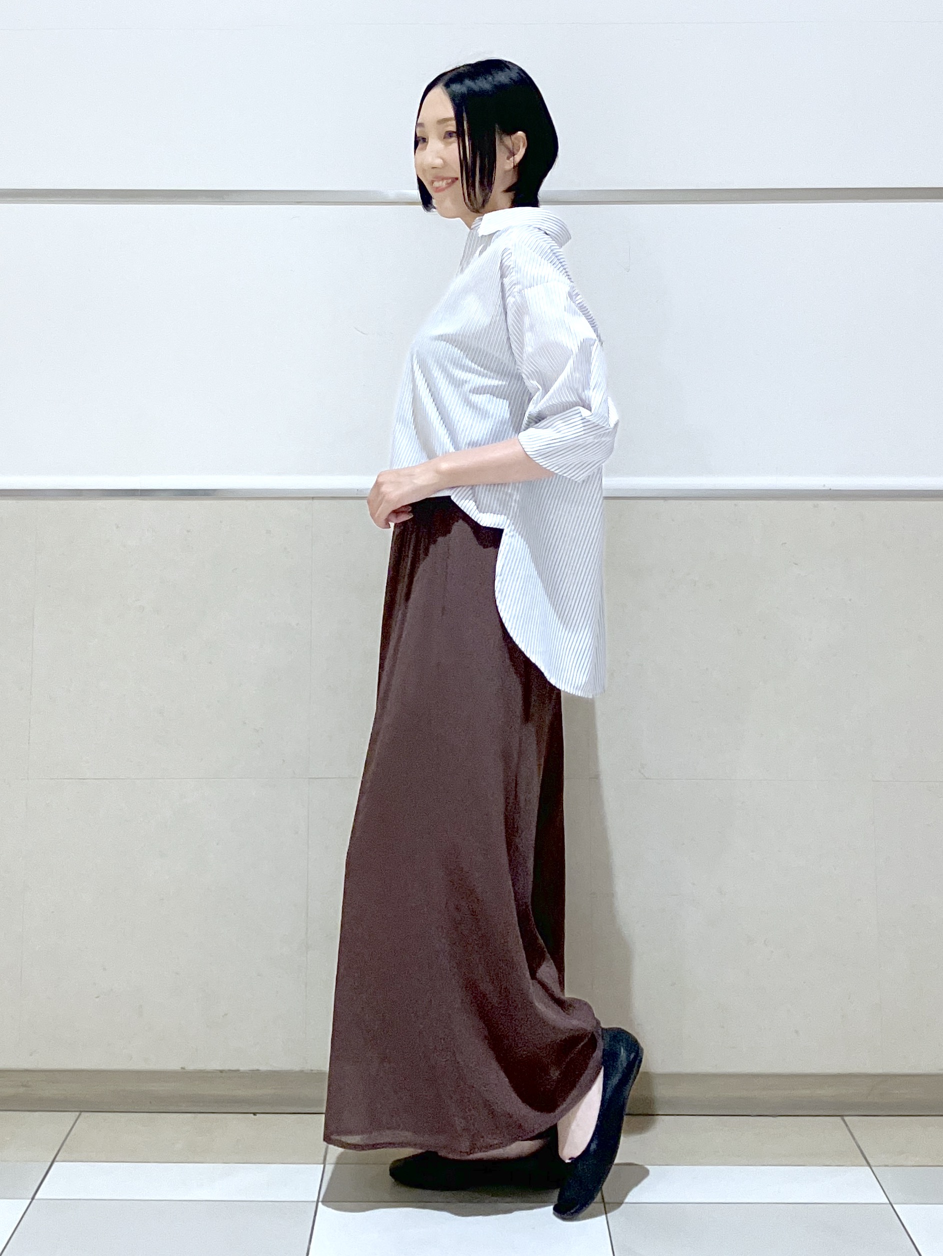 eriko さんの「Dessin｜【洗える】スキッパーシャツブラウス」を使ったコーディネート