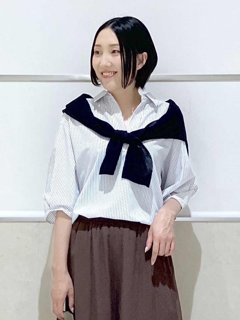 eriko さんの「Dessin｜【洗える】スキッパーシャツブラウス」を使ったコーディネート