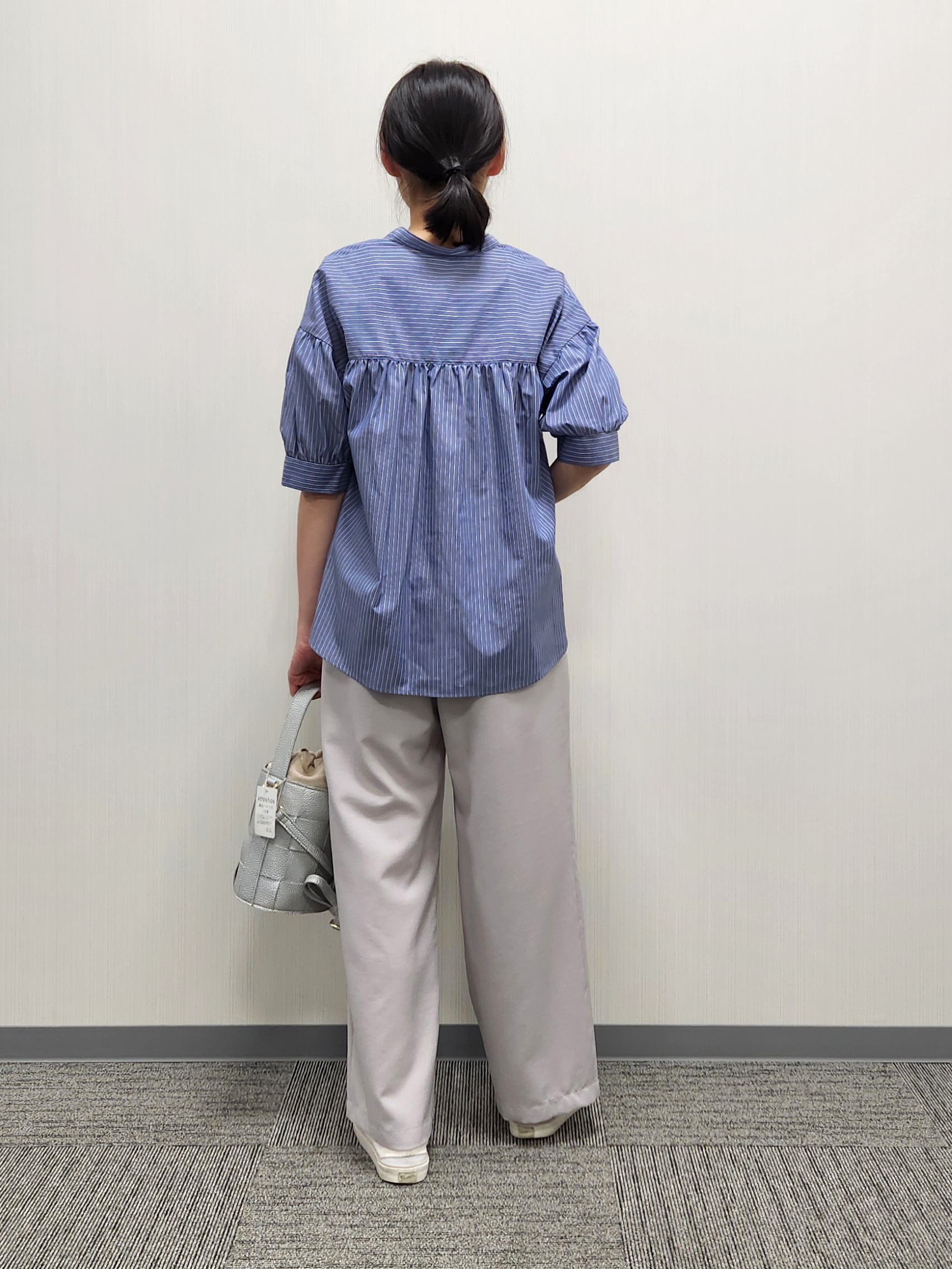 naraさんの「Dessin｜【洗える】ストライプスキッパーシャツ」を使ったコーディネート