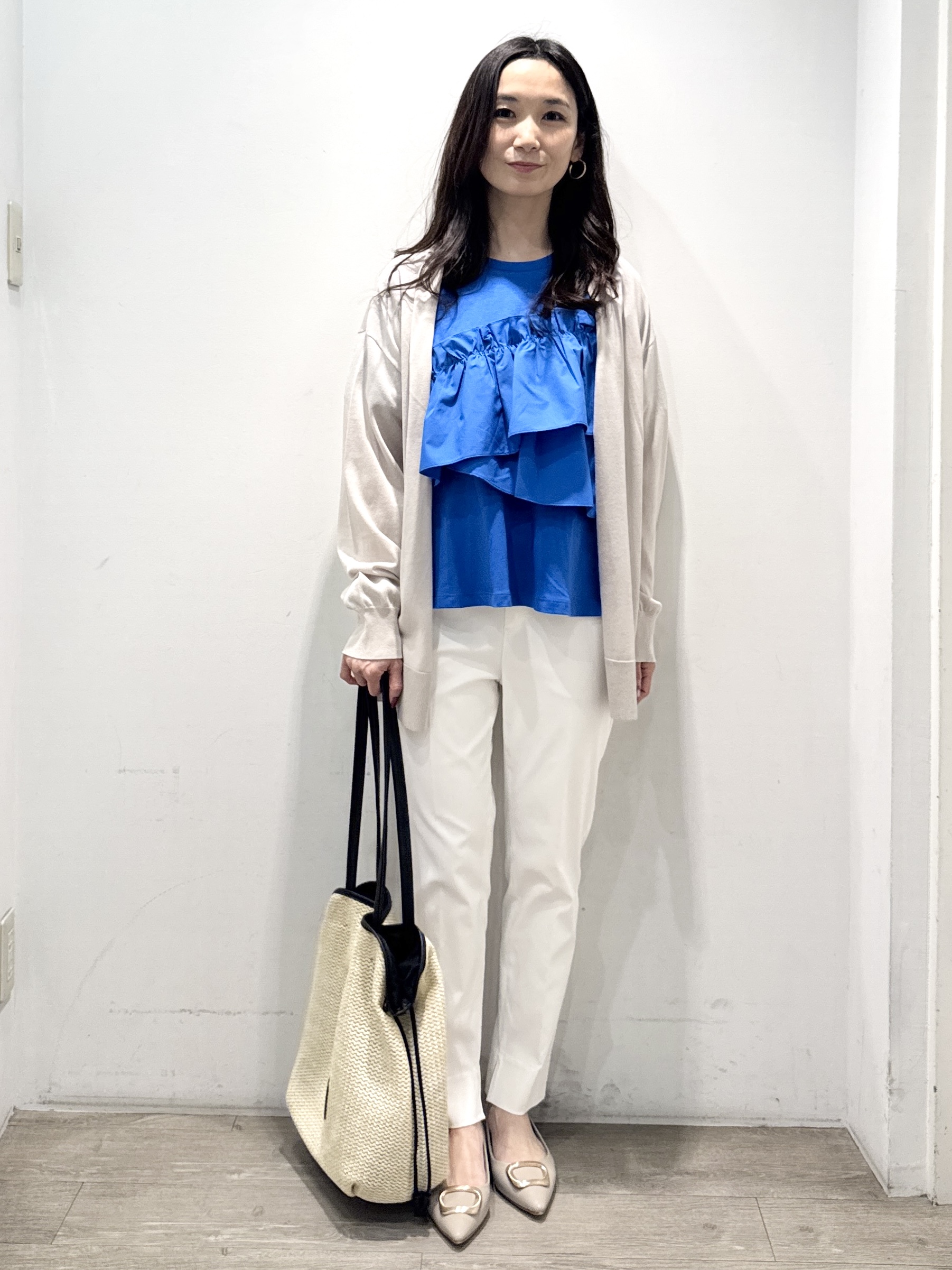 yuicciさんの「OPAQUE.CLIP｜【接触冷感】ニットカーディガン《洗濯機OK／抗ピリング》」を使ったコーディネート