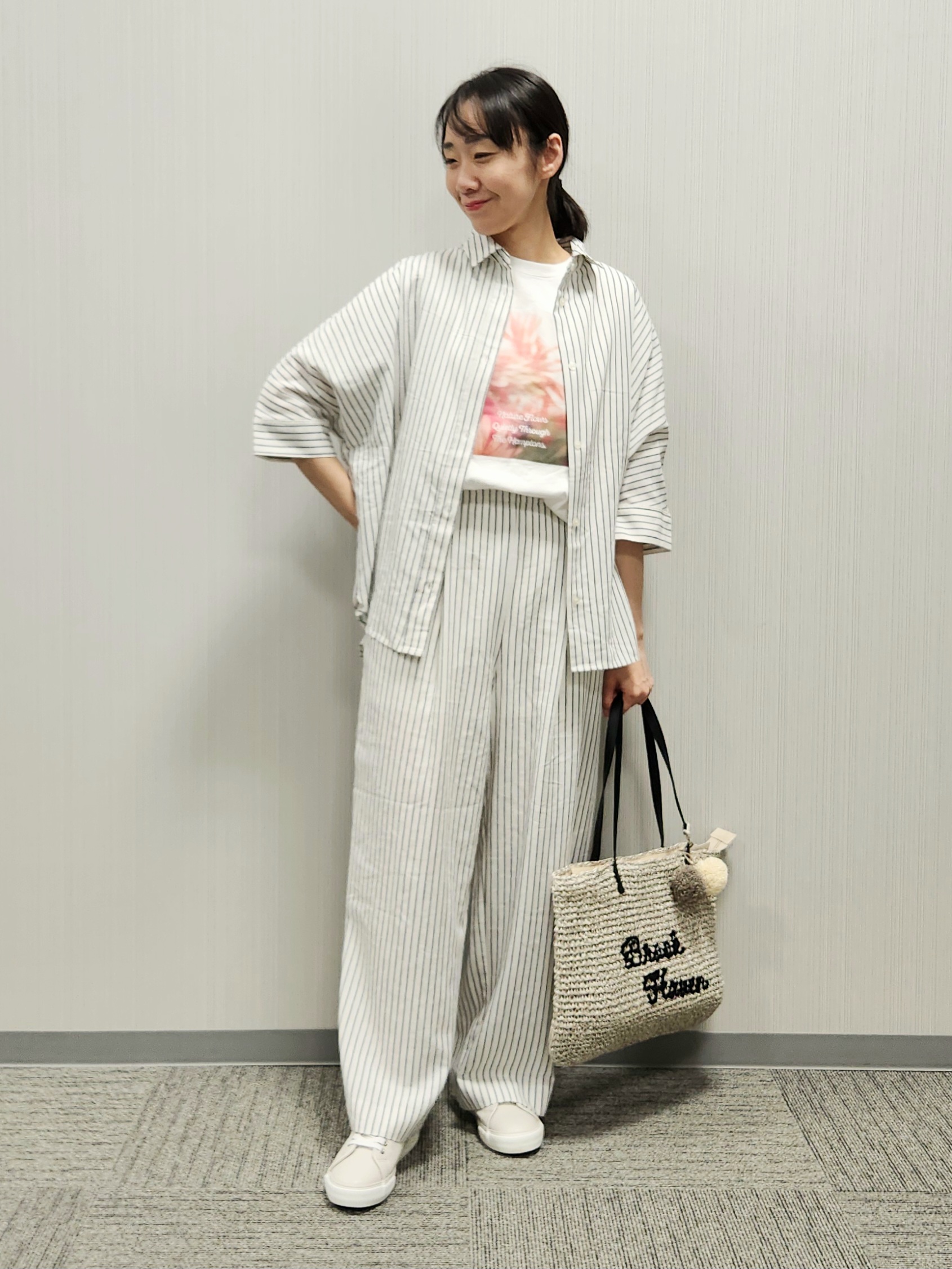 naraさんの「Dessin｜【洗える】オーガニック天竺フォトTシャツ」を使ったコーディネート
