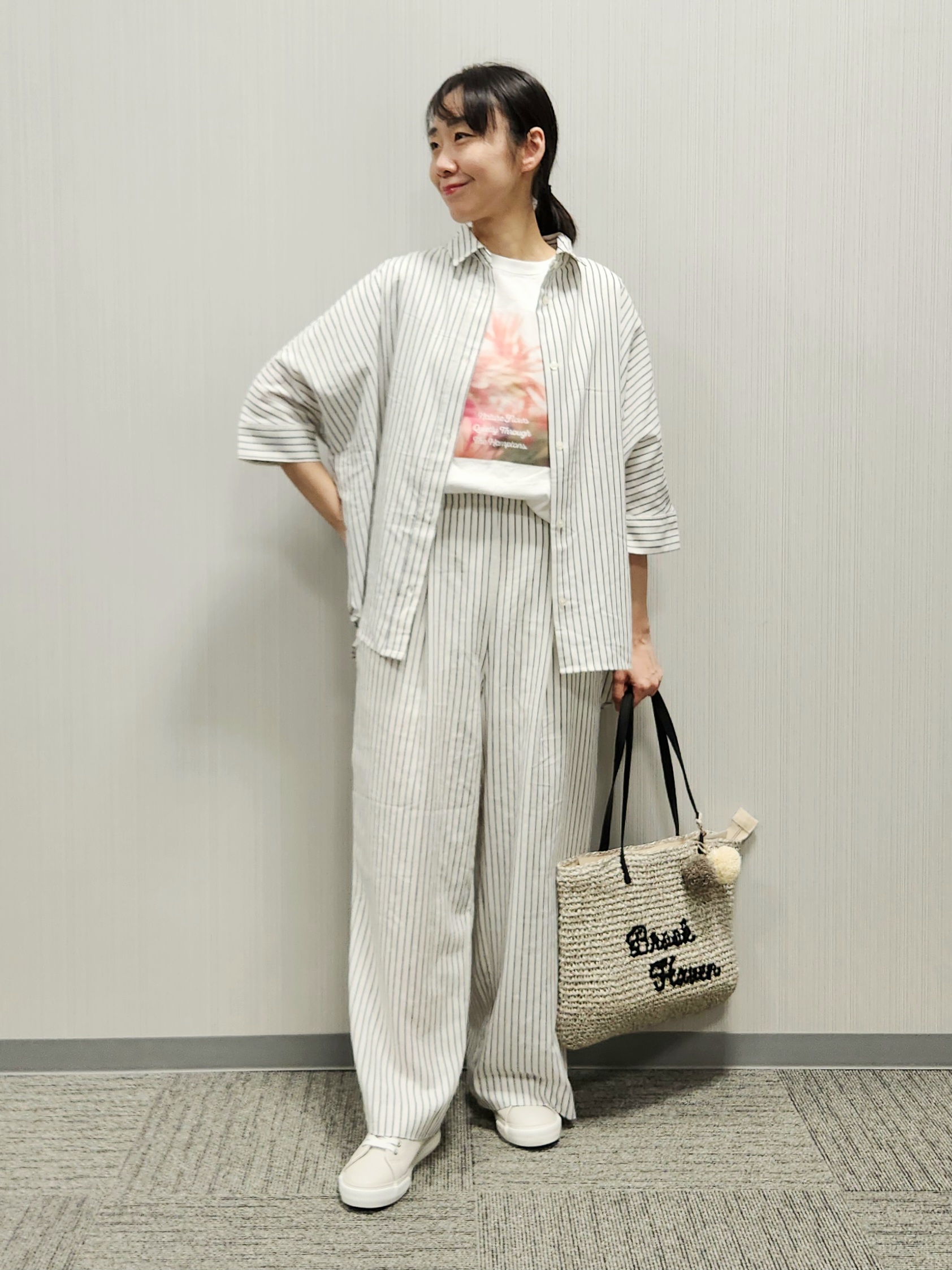 naraさんの「Dessin｜【洗える】オーガニック天竺フォトTシャツ」を使ったコーディネート