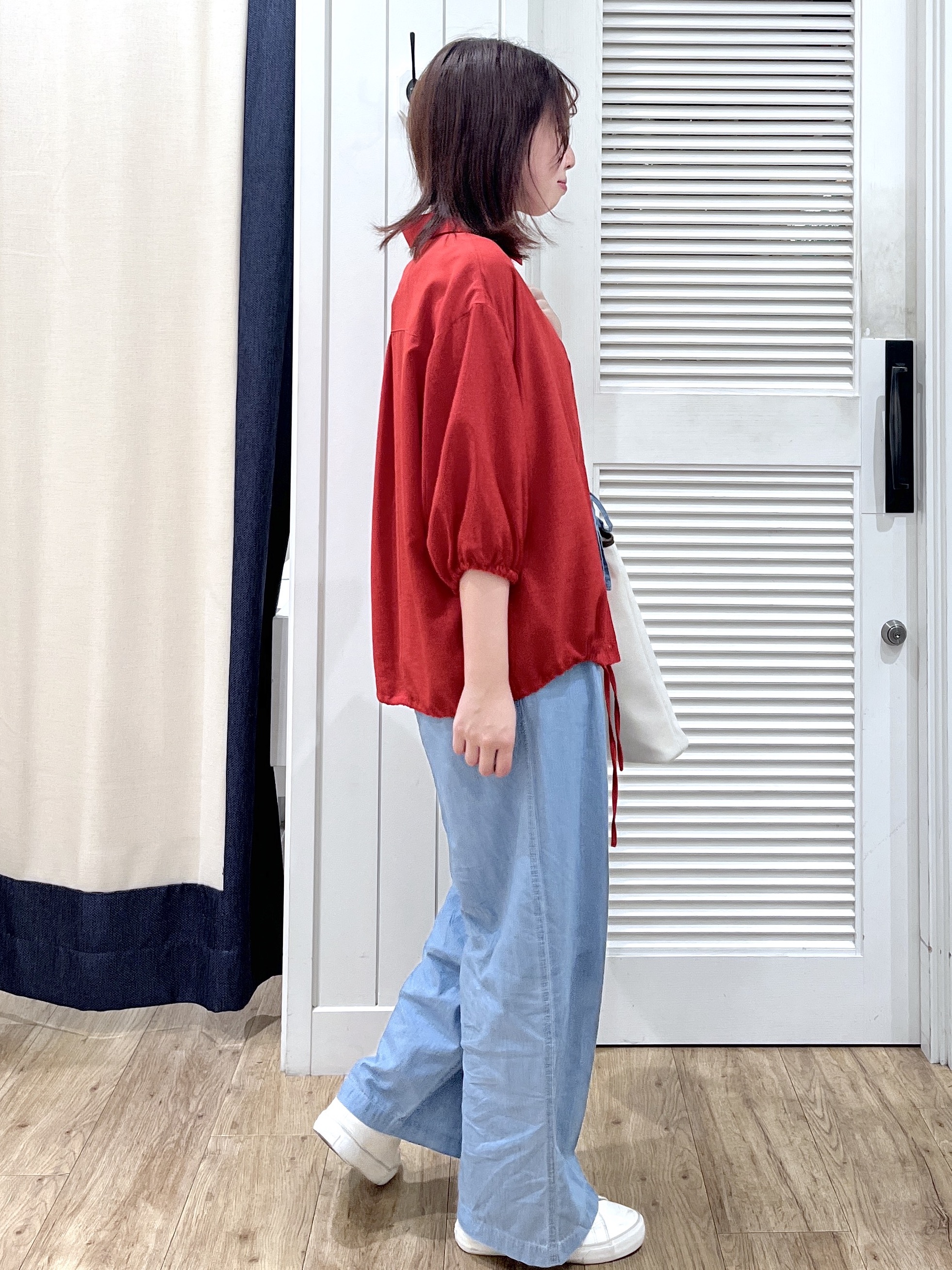 Makinoさんの「Dessin｜【UVカット/接触冷感】ドロストシャツブラウス」を使ったコーディネート