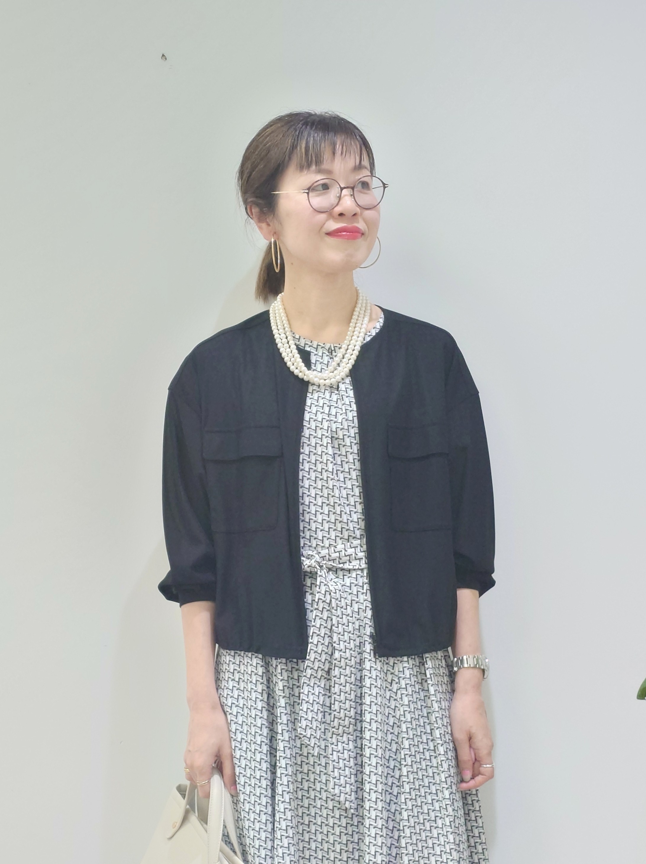 MUTSUKOさんの「UNTITLED｜◆【洗える】シアーブルゾン」を使ったコーディネート