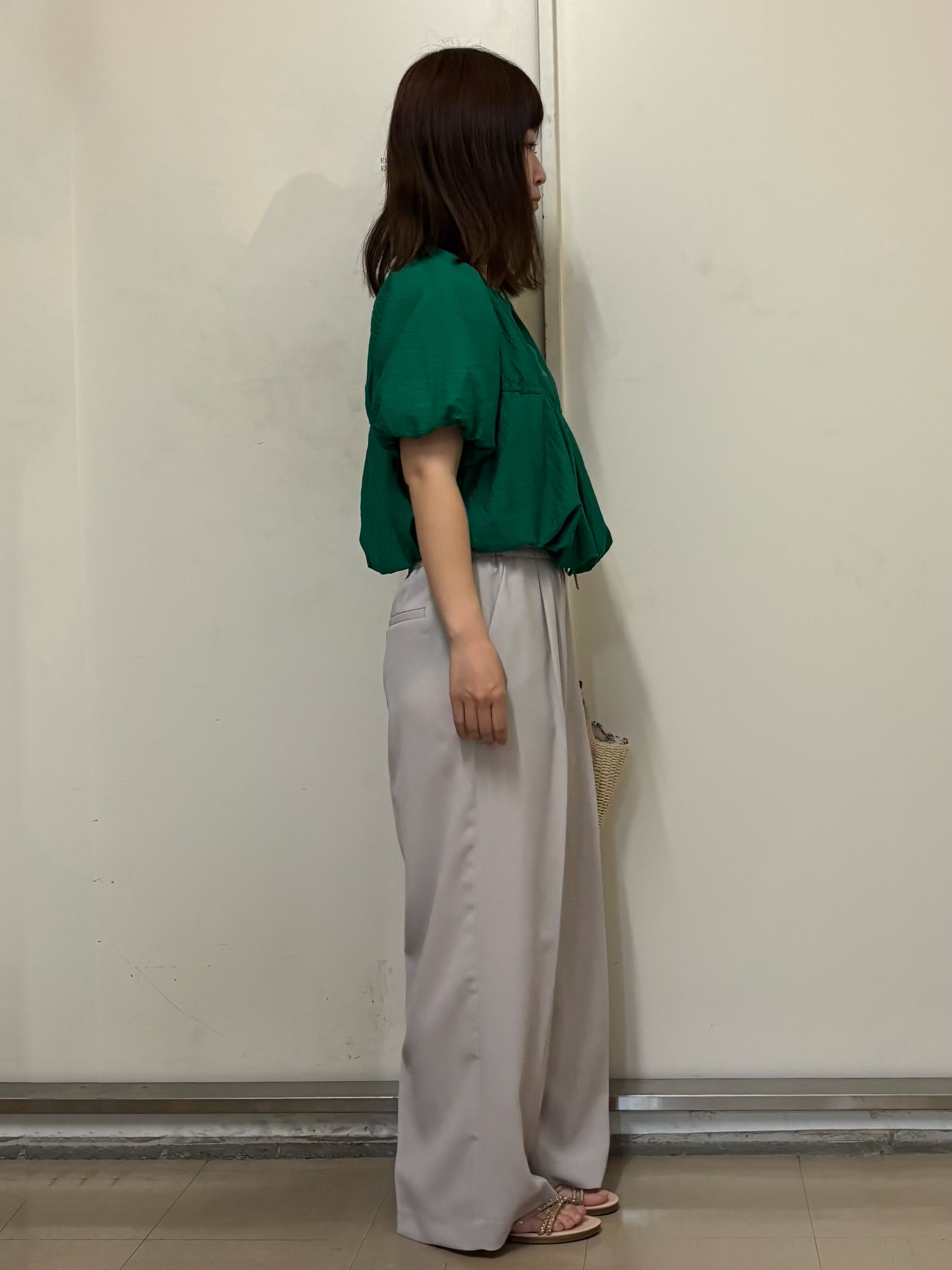 やまさんの「OPAQUE.CLIP｜バルーンデザインブラウス【洗濯機OK】」を使ったコーディネート