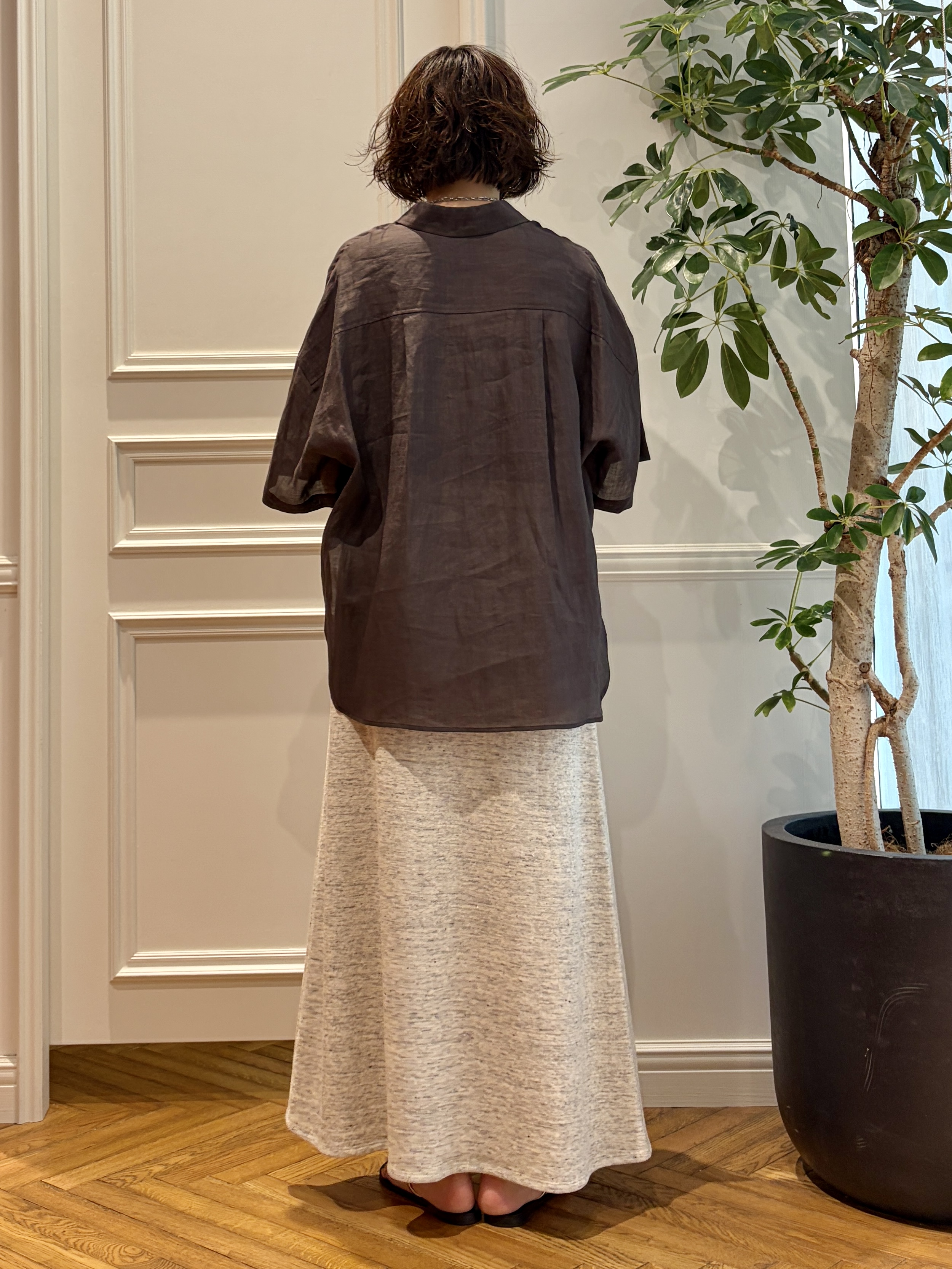 nakaoさんの「DRESSTERIOR｜【ウォッシャブル/セットアップ可】ウォッシャブルリネンウラケスカート」を使ったコーディネート