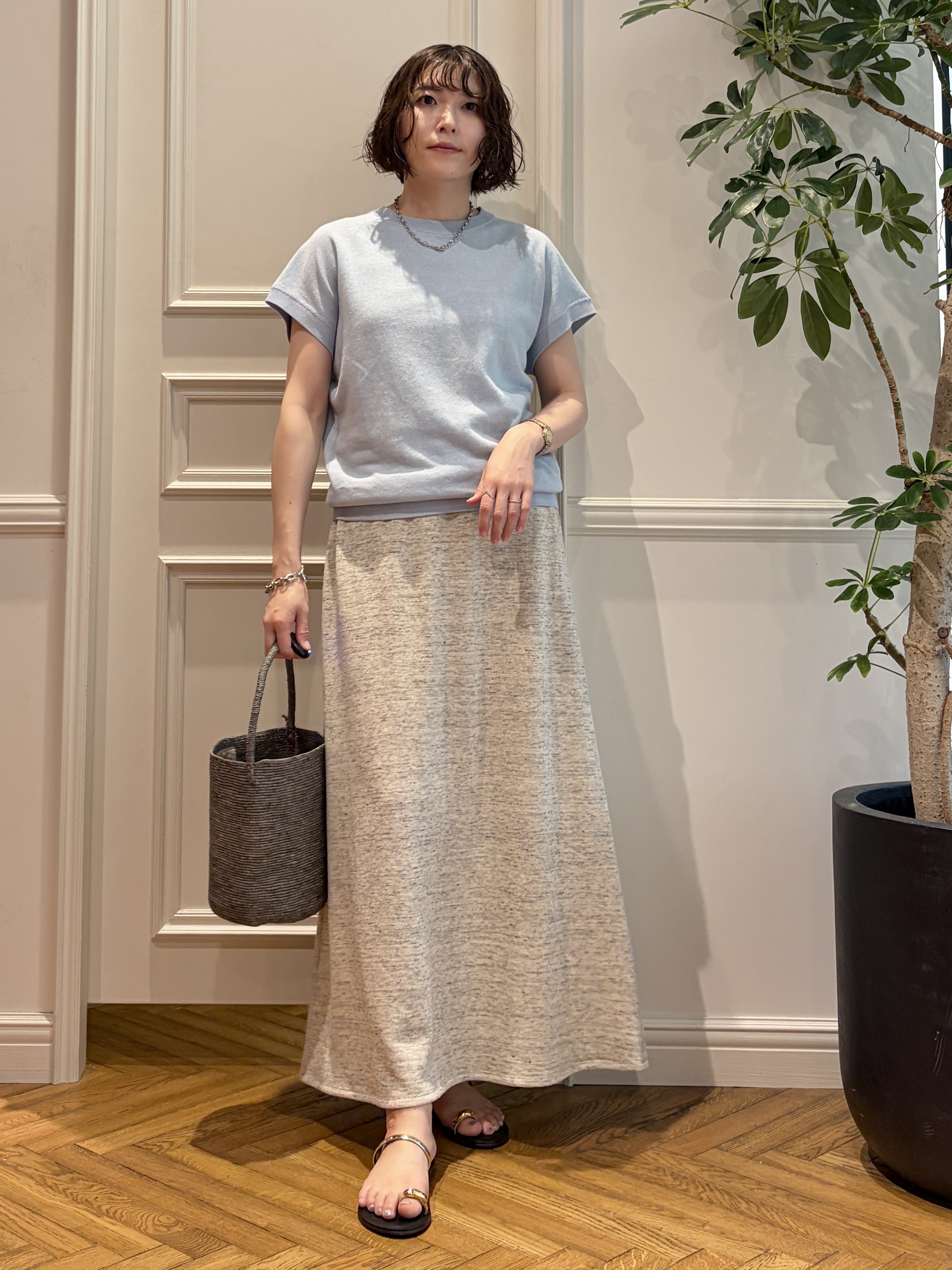 nakaoさんの「DRESSTERIOR｜【ウォッシャブル/セットアップ可】ウォッシャブルリネンウラケスカート」を使ったコーディネート