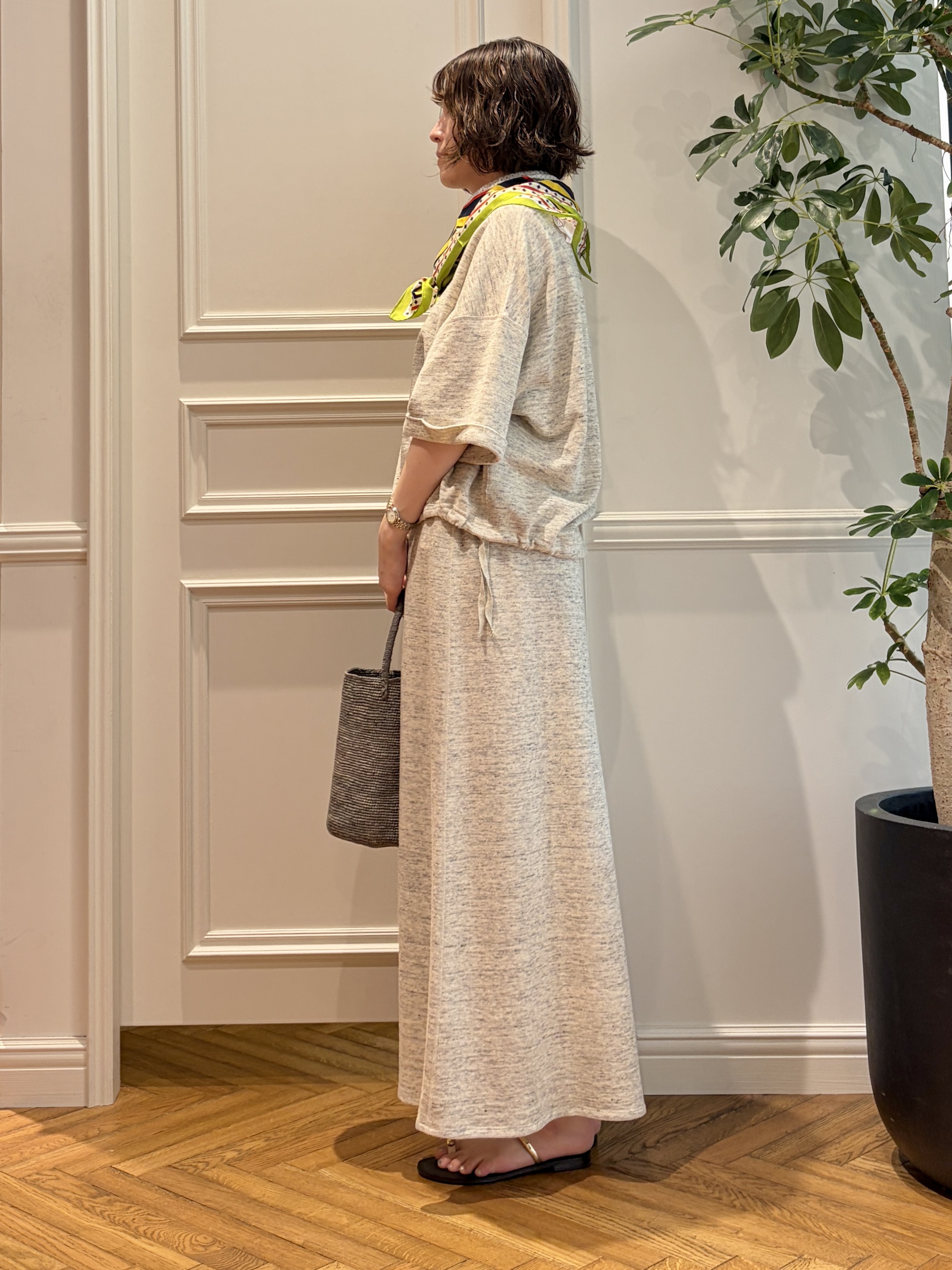 nakaoさんの「DRESSTERIOR｜【ウォッシャブル/セットアップ可】ウォッシャブルリネンウラケスカート」を使ったコーディネート