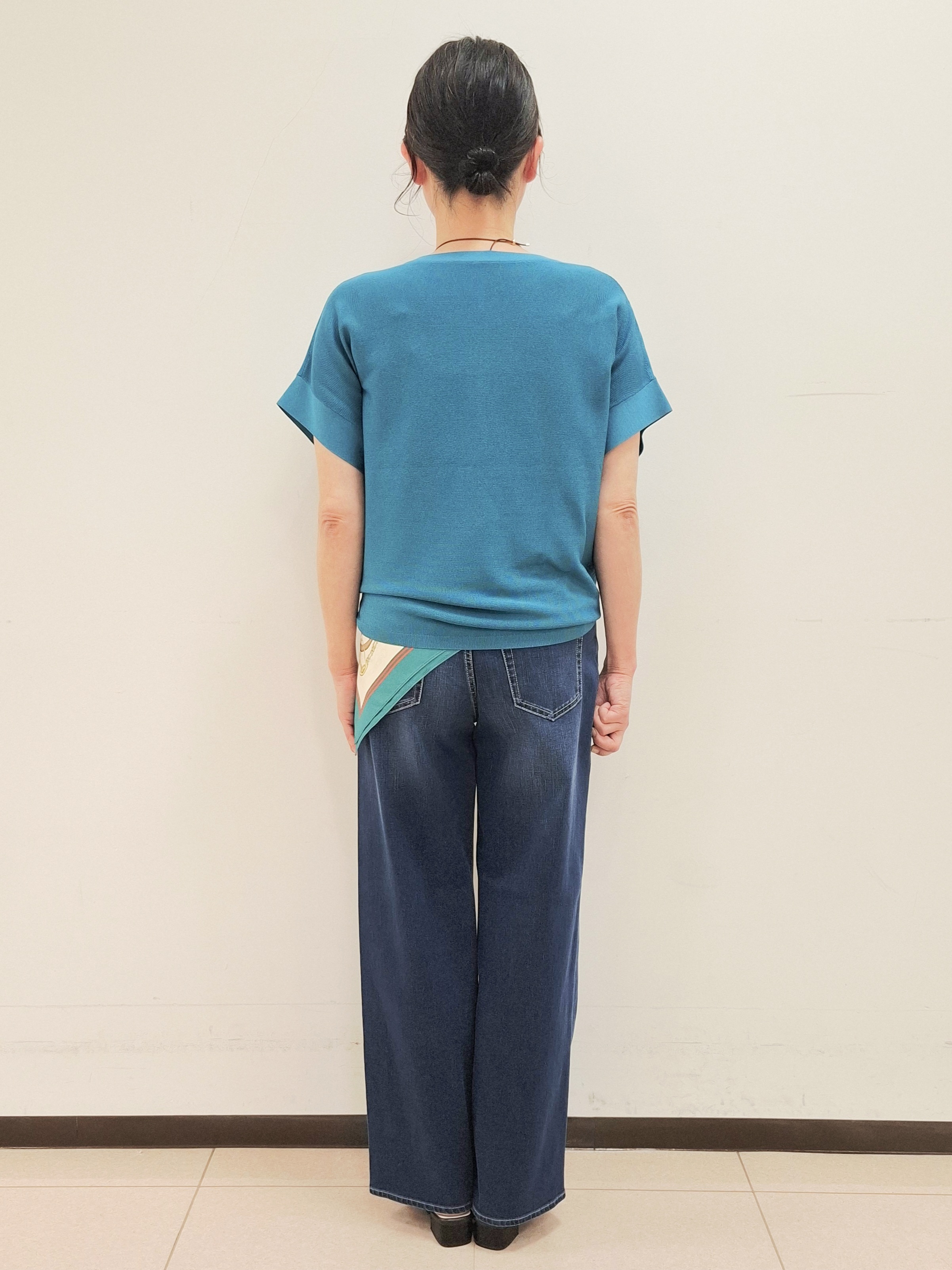 ねぎさんの「UNTITLED｜【11色展開/体型カバー】前後2WAYフレンチスリーブニット」を使ったコーディネート