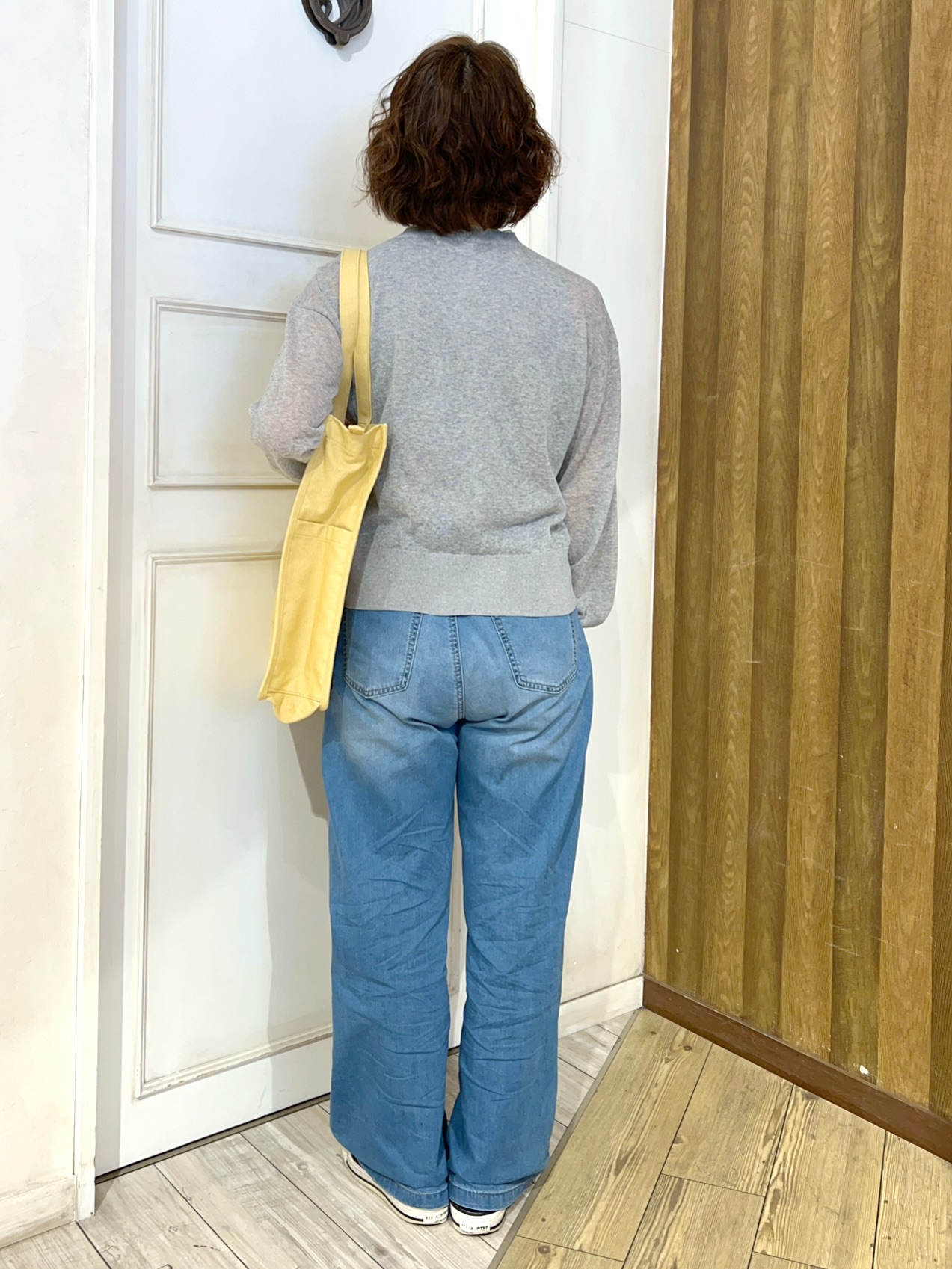 yuriyuriさんの「SHOO･LA･RUE｜【S-LL/洗濯機可】冷房、日焼け対策に 配色シアーカーディガン」を使ったコーディネート