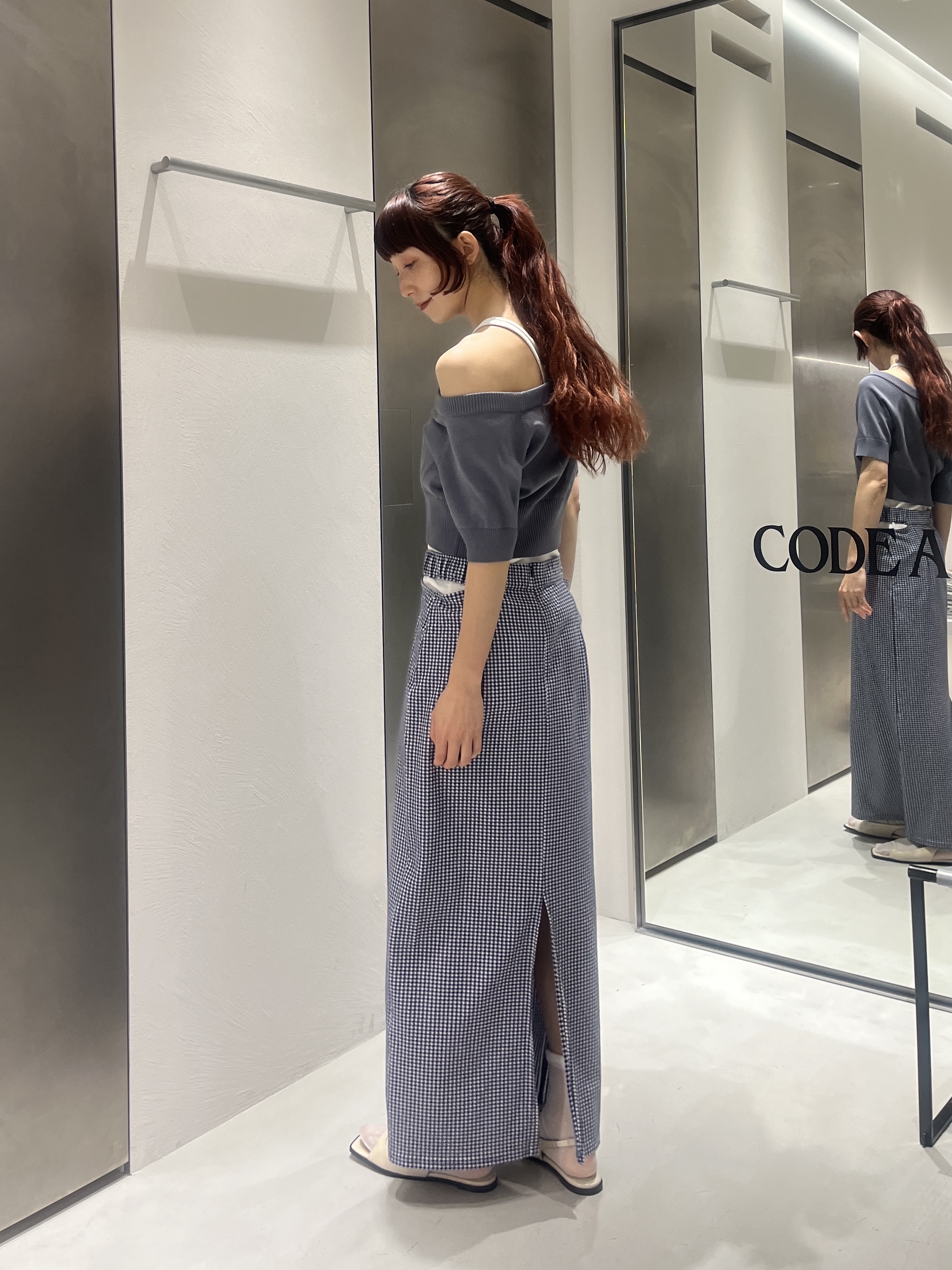 Rielさんの「CODE A｜design knit short cardigan」を使ったコーディネート