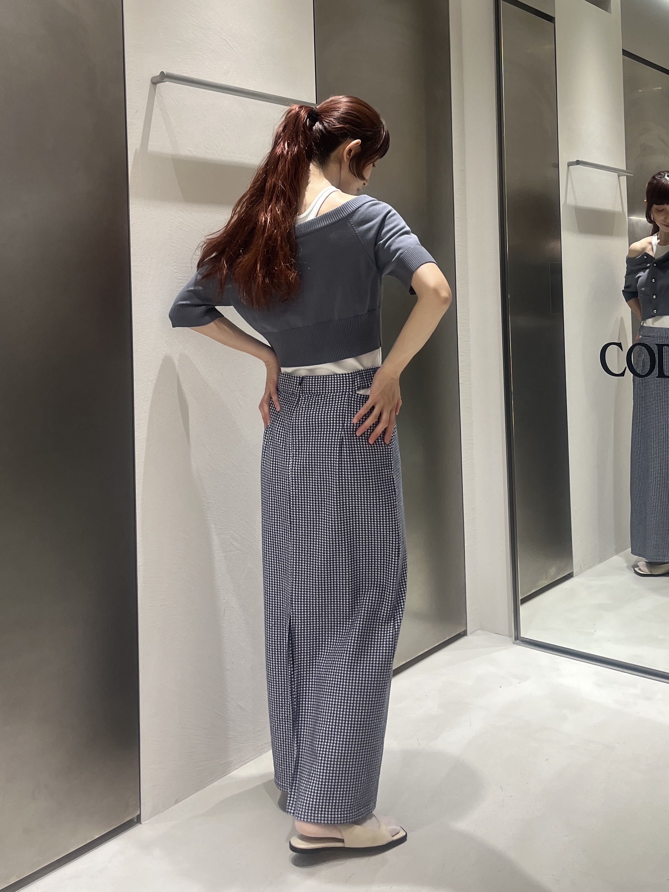 Rielさんの「CODE A｜design knit short cardigan」を使ったコーディネート