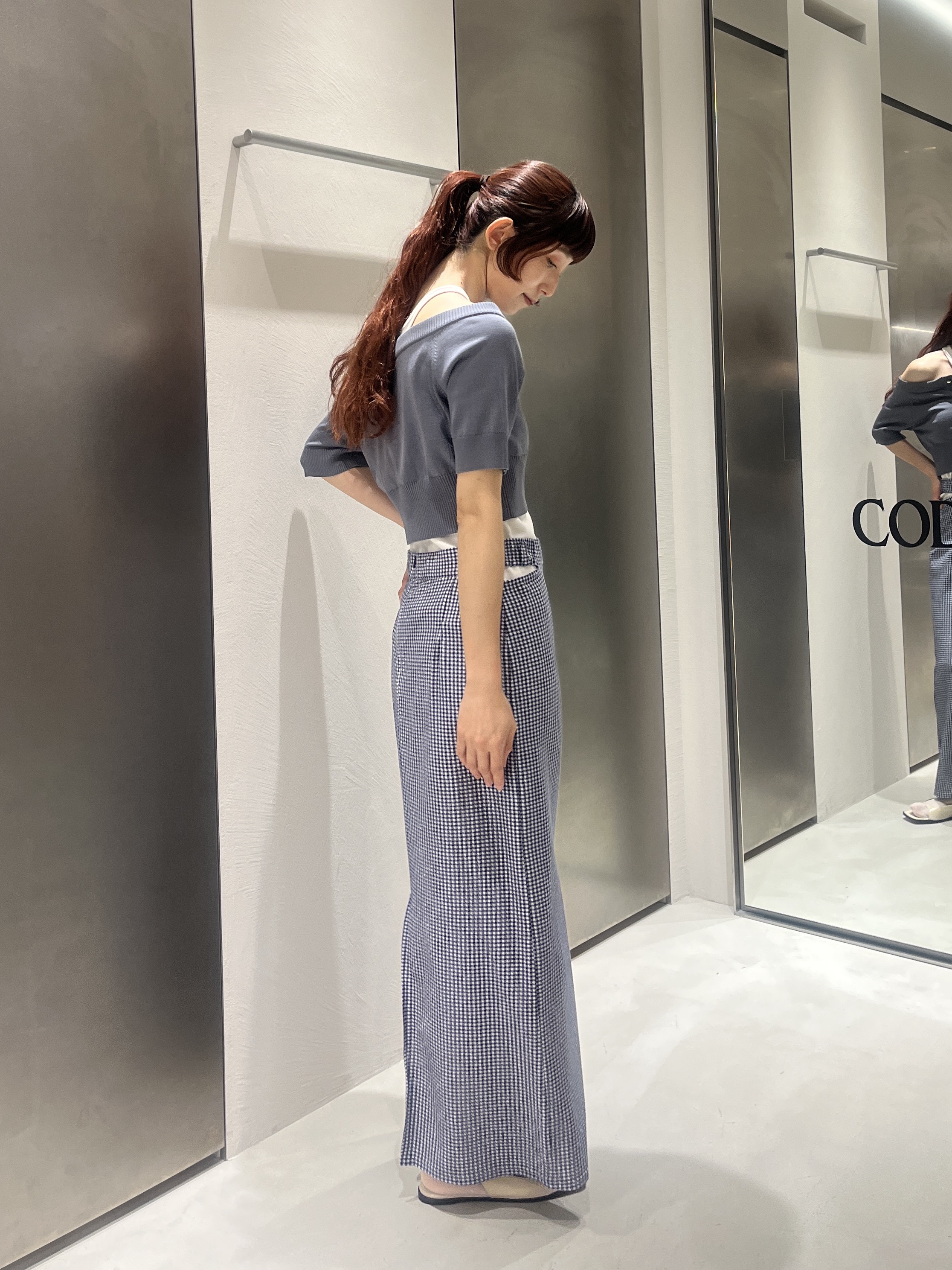Rielさんの「CODE A｜design knit short cardigan」を使ったコーディネート