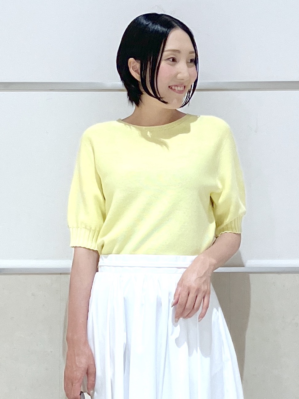 eriko さんの「Dessin｜【洗える】ワイドリブ使いコンパクトニット」を使ったコーディネート