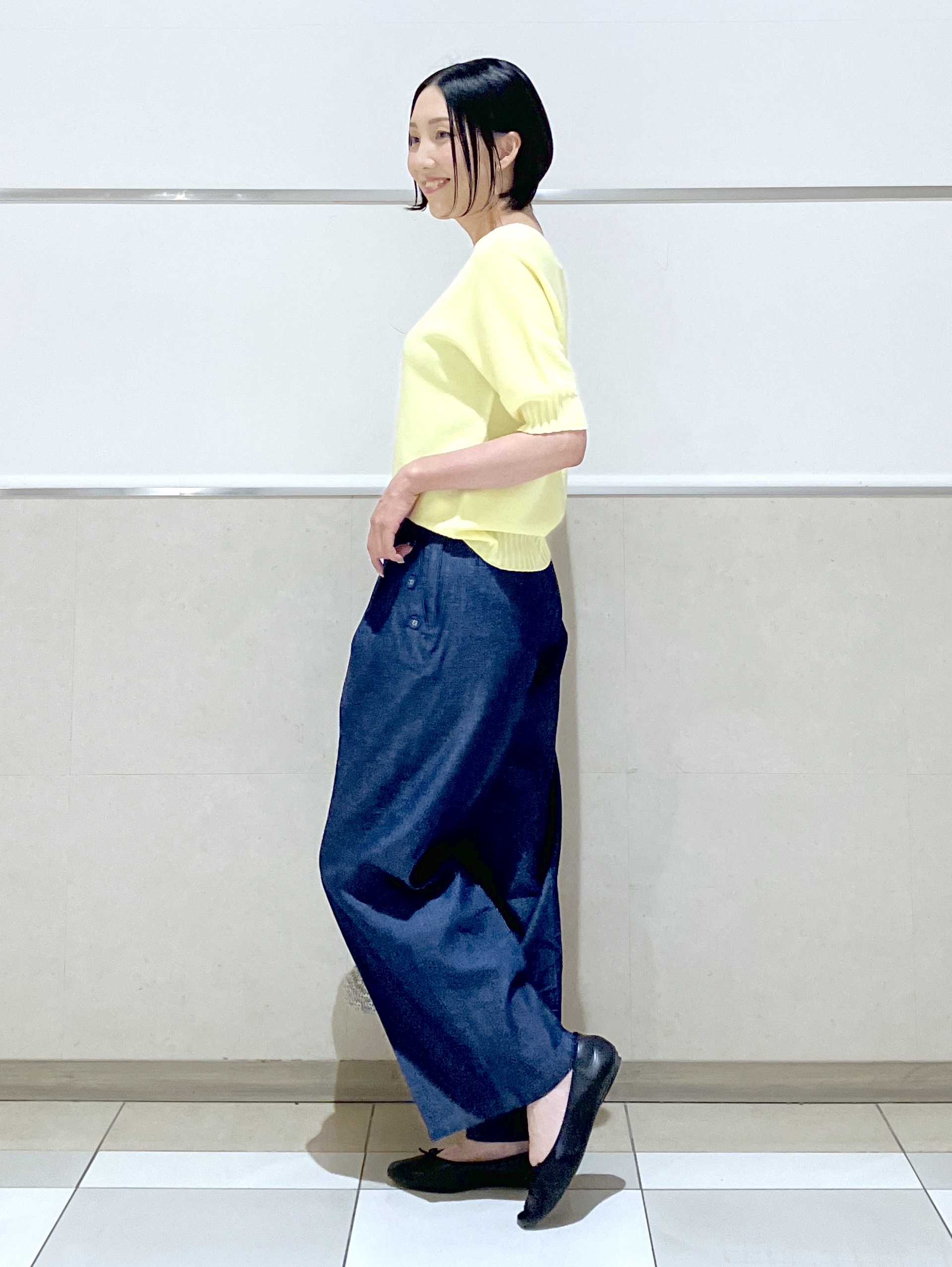 eriko さんの「Dessin｜【洗える】ワイドリブ使いコンパクトニット」を使ったコーディネート