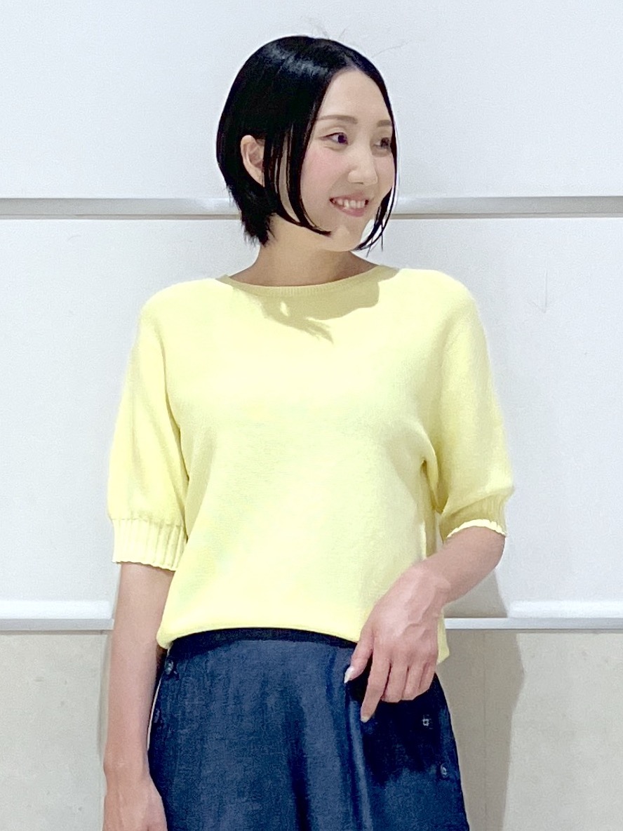 eriko さんの「Dessin｜【洗える】ワイドリブ使いコンパクトニット」を使ったコーディネート