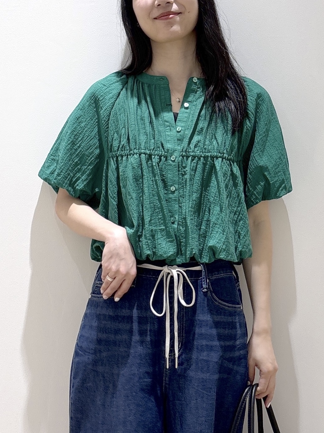 sachikoさんの「OPAQUE.CLIP｜バルーンデザインブラウス【洗濯機OK】」を使ったコーディネート