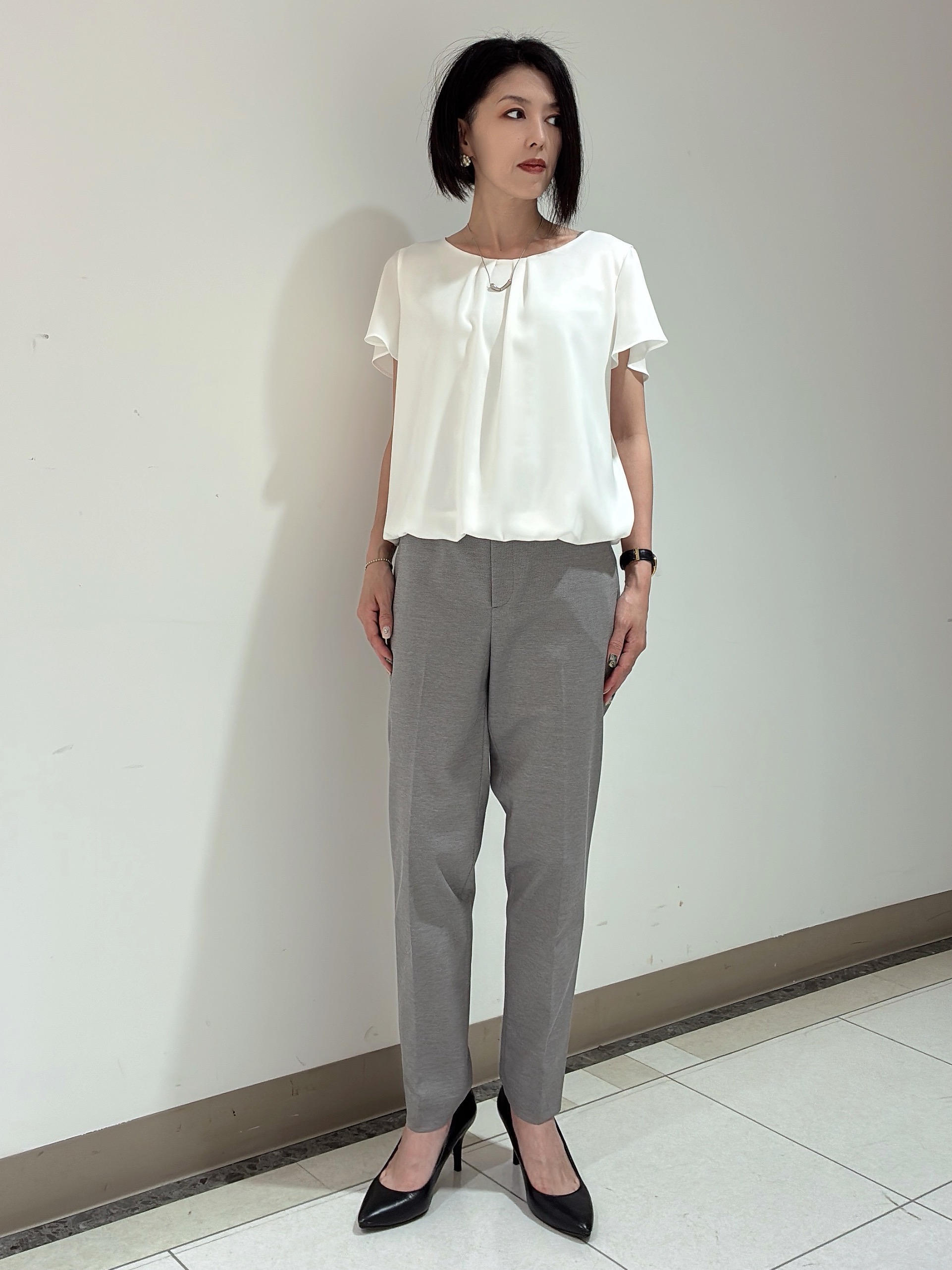 環さんの「UNTITLED｜【UV/接触冷感/スーツ】ジャージテーラードジャケット」を使ったコーディネート