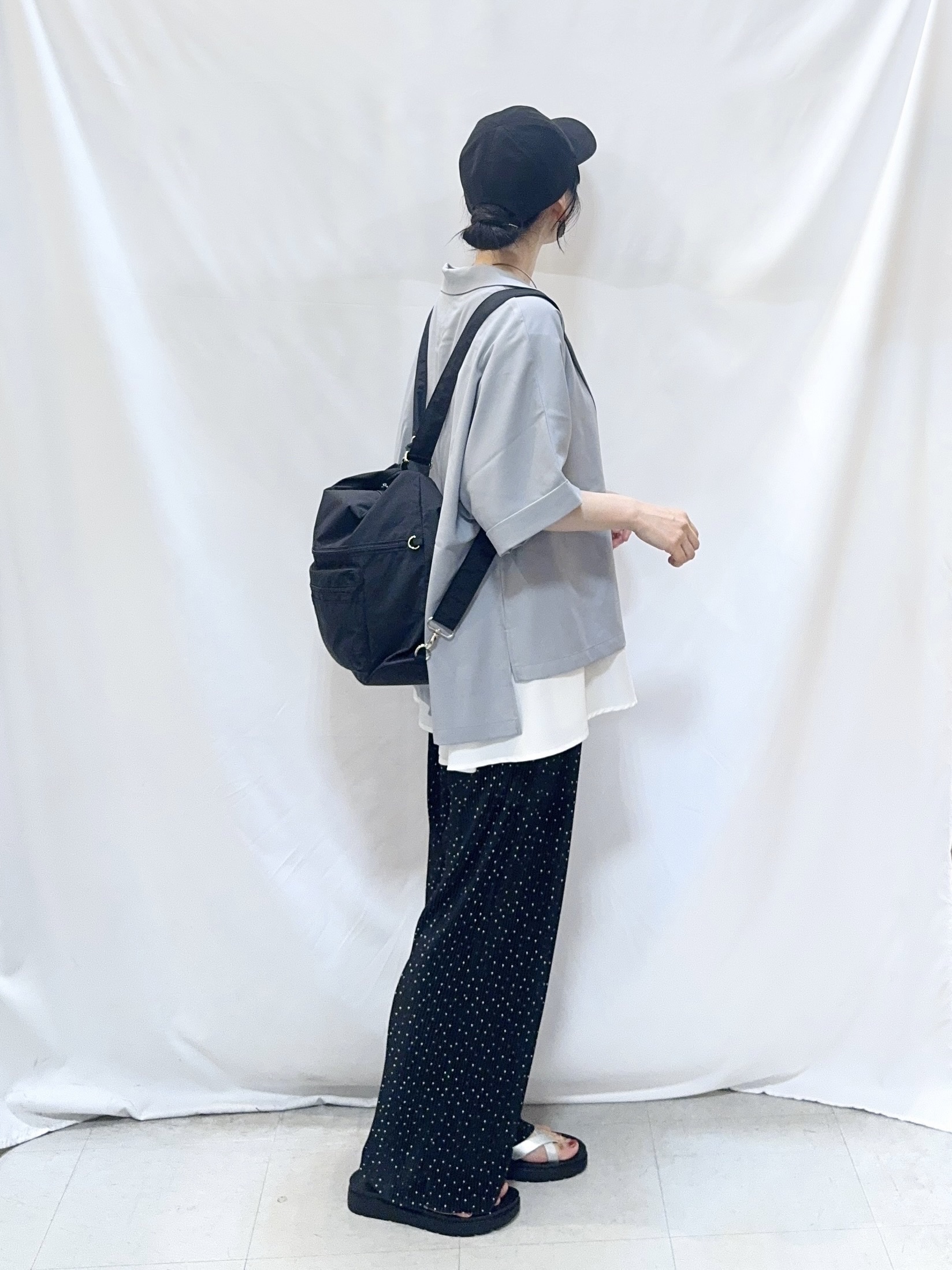 𝐇𝐢𝐫𝐨𝐦𝐢さんの「SHOO･LA･RUE｜【セットアップ可/洗濯後しわになりにくい/S-LL】半袖とろみテーラードジャケット」を使ったコーディネート