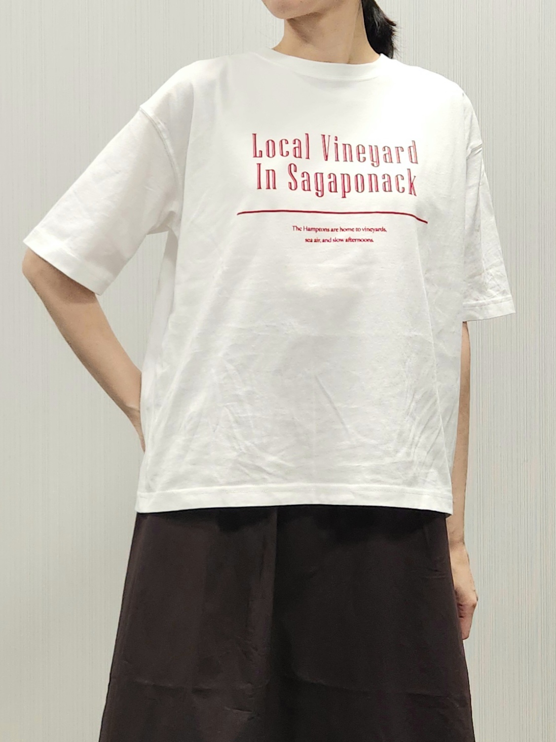 naraさんの「Dessin｜【洗える】オーガニックコットンロゴTシャツ」を使ったコーディネート