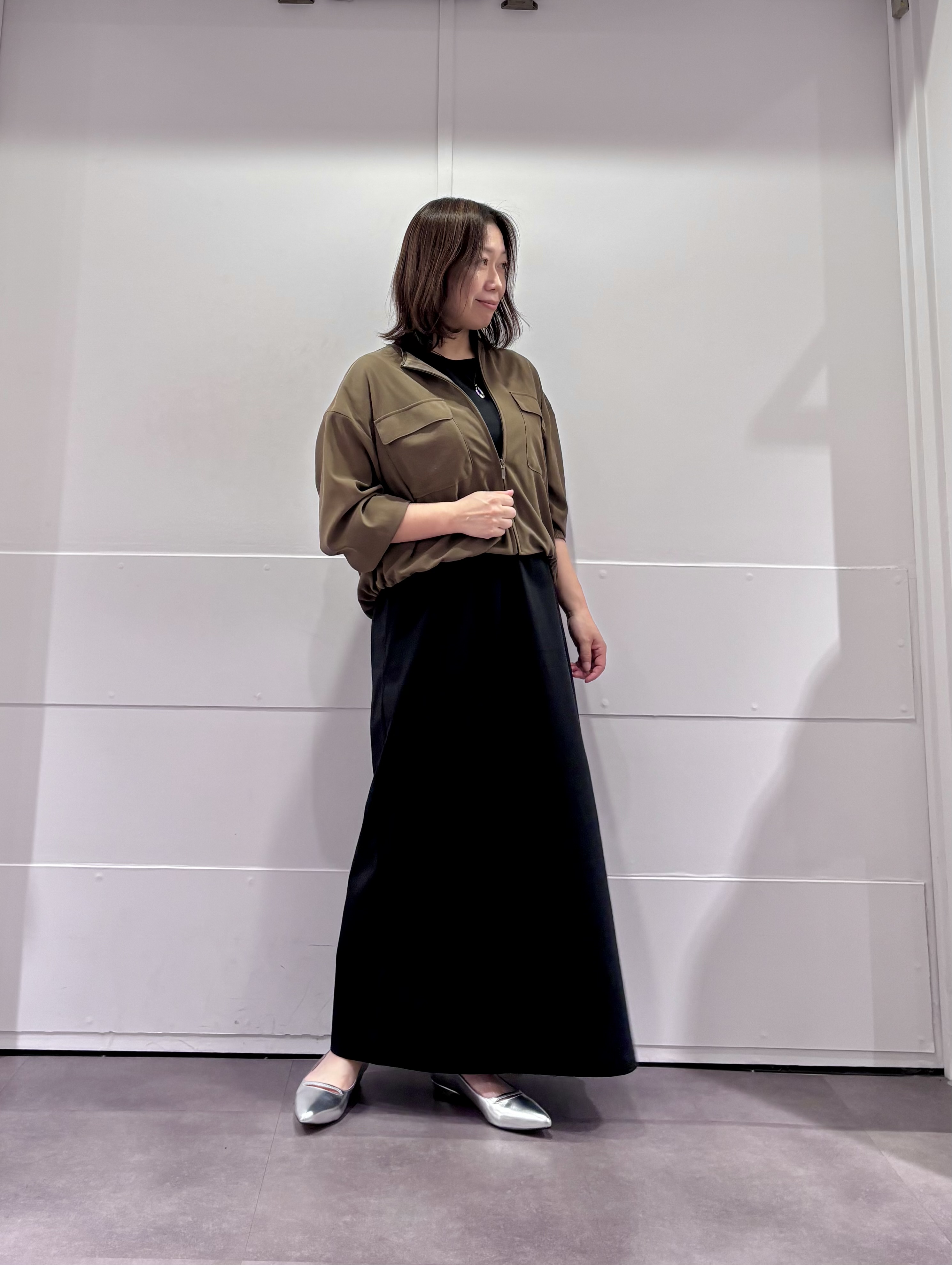 TOKOさんの「UNTITLED｜【接触冷感/UVカット/遮熱/抗菌防臭】ライトプレーティングワンピース」を使ったコーディネート