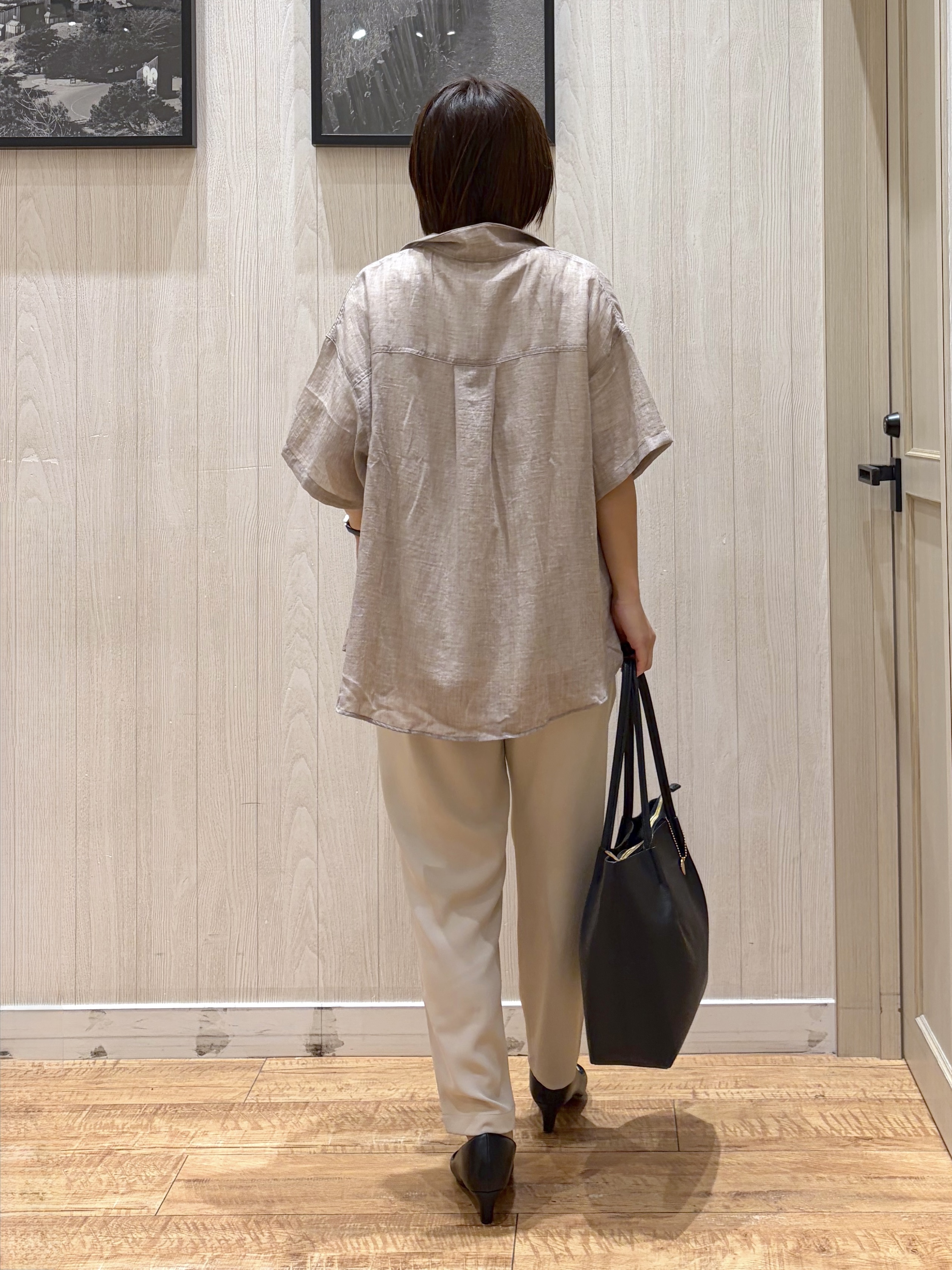 shirayuuuさんの「SHOO･LA･RUE｜【S-LL】ナチュラルに決まる 半袖シアーシャツジャケット」を使ったコーディネート