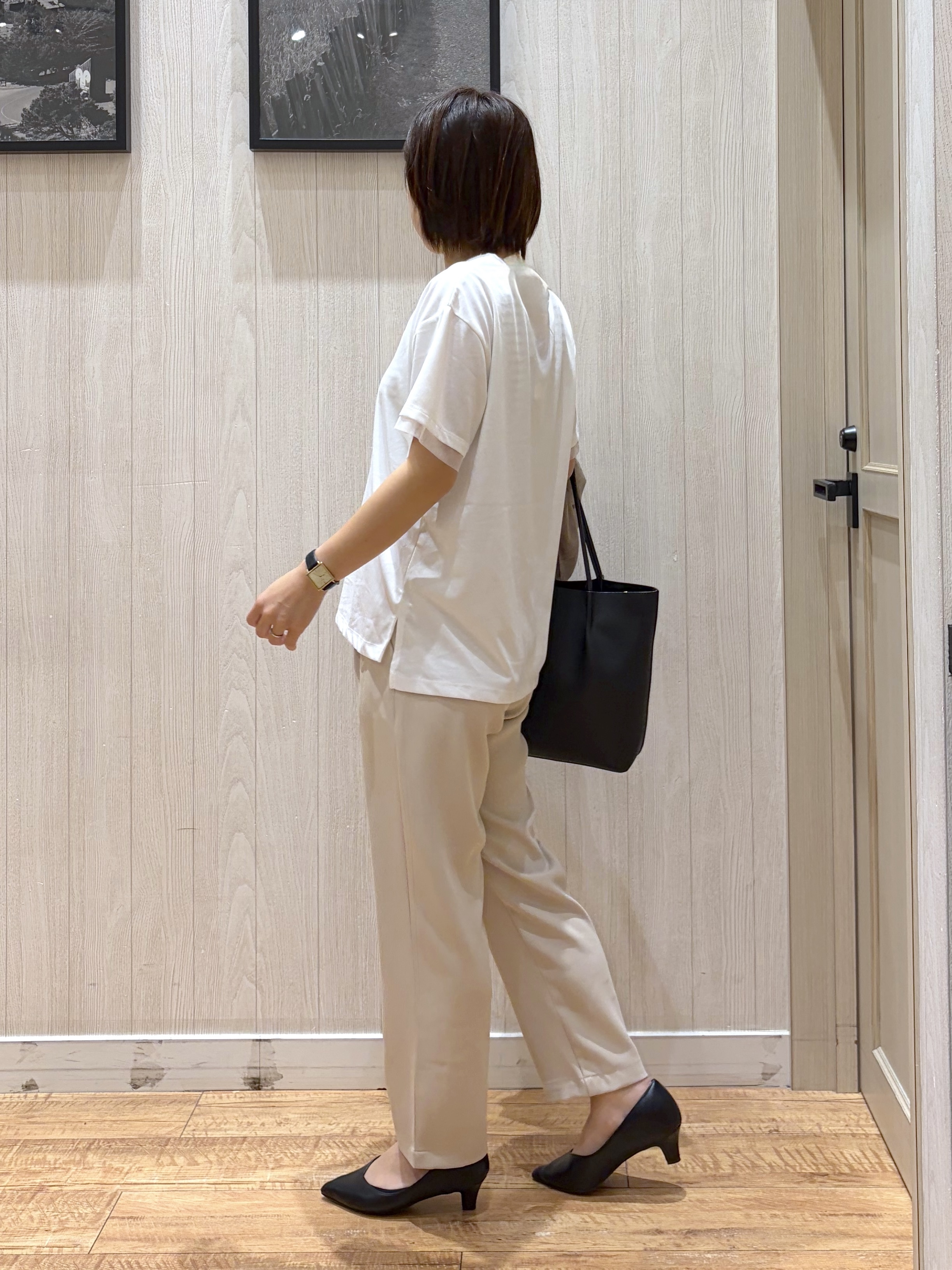 shirayuuuさんの「SHOO･LA･RUE｜【S-LL】ナチュラルに決まる 半袖シアーシャツジャケット」を使ったコーディネート
