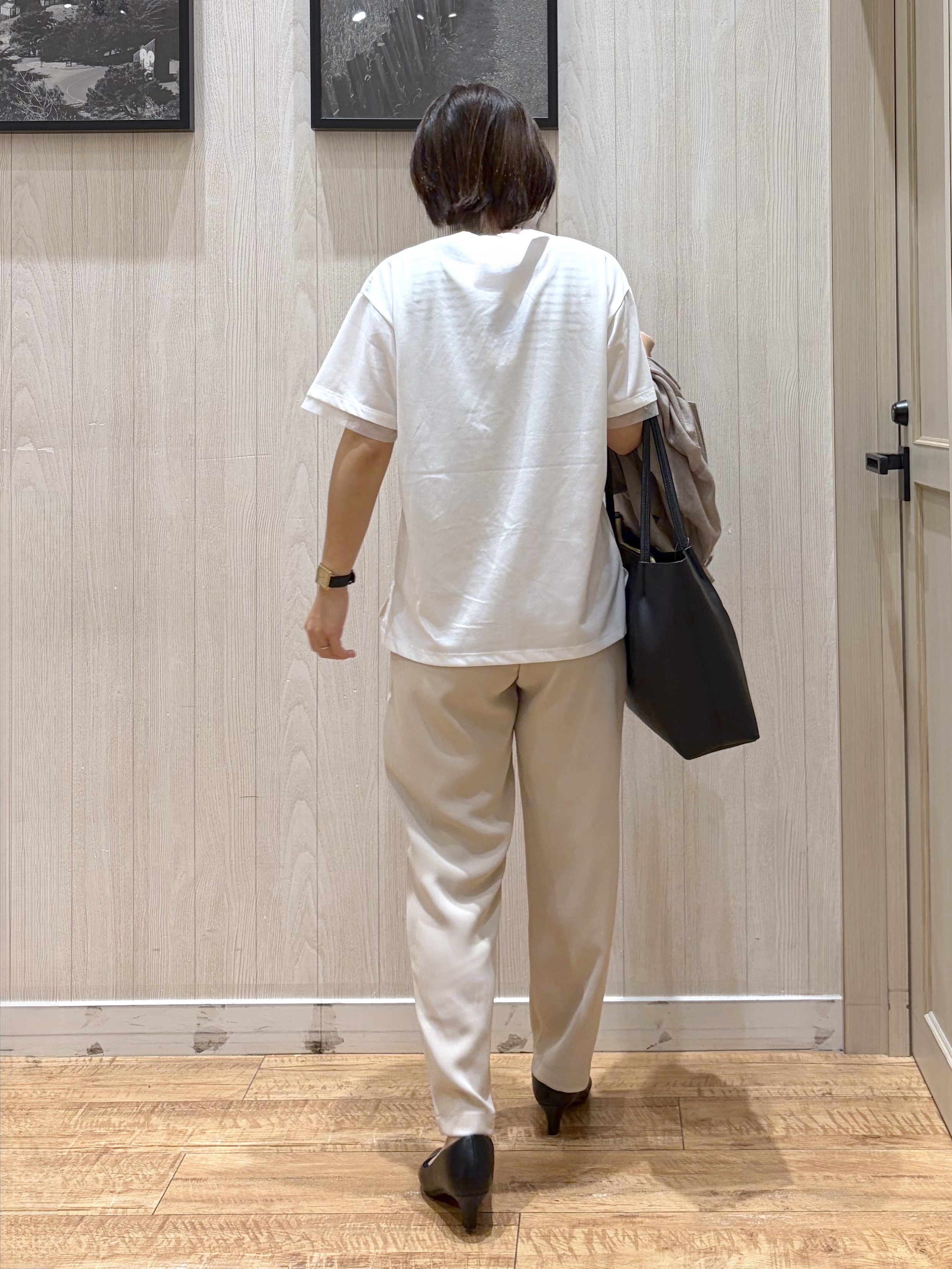shirayuuuさんの「SHOO･LA･RUE｜【S-LL】ナチュラルに決まる 半袖シアーシャツジャケット」を使ったコーディネート