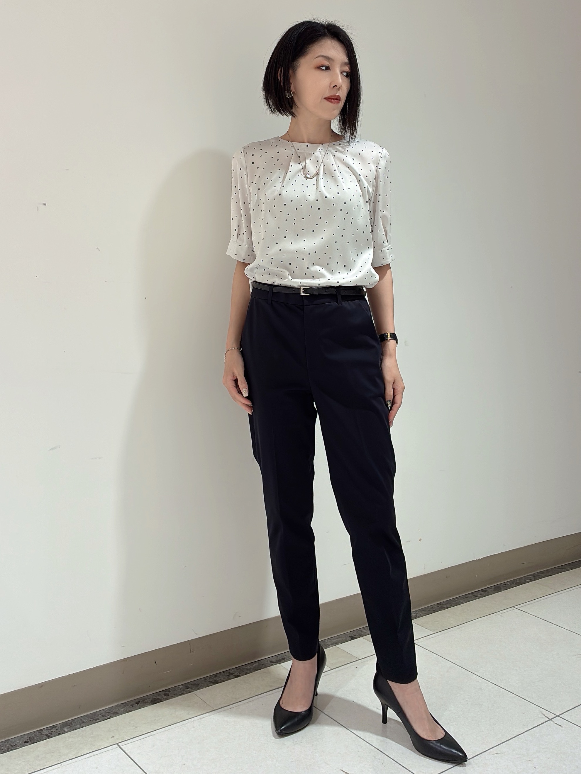 環さんの「UNTITLED｜【UV/接触冷感/スーツ】ジャージテーラードジャケット」を使ったコーディネート