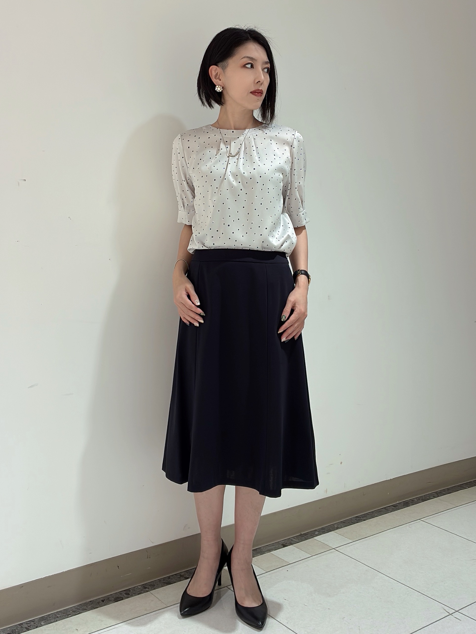 環さんの「UNTITLED｜【UV/接触冷感/スーツ】ジャージテーラードジャケット」を使ったコーディネート