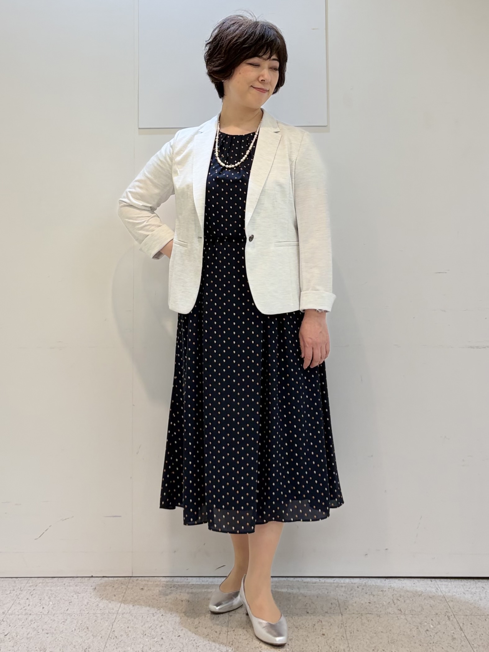 ヤスコさんの「Reflect｜【SS-4Lサイズ／UVカット／接触冷感】匠ジャケット／ベーシックテーラード」を使ったコーディネート