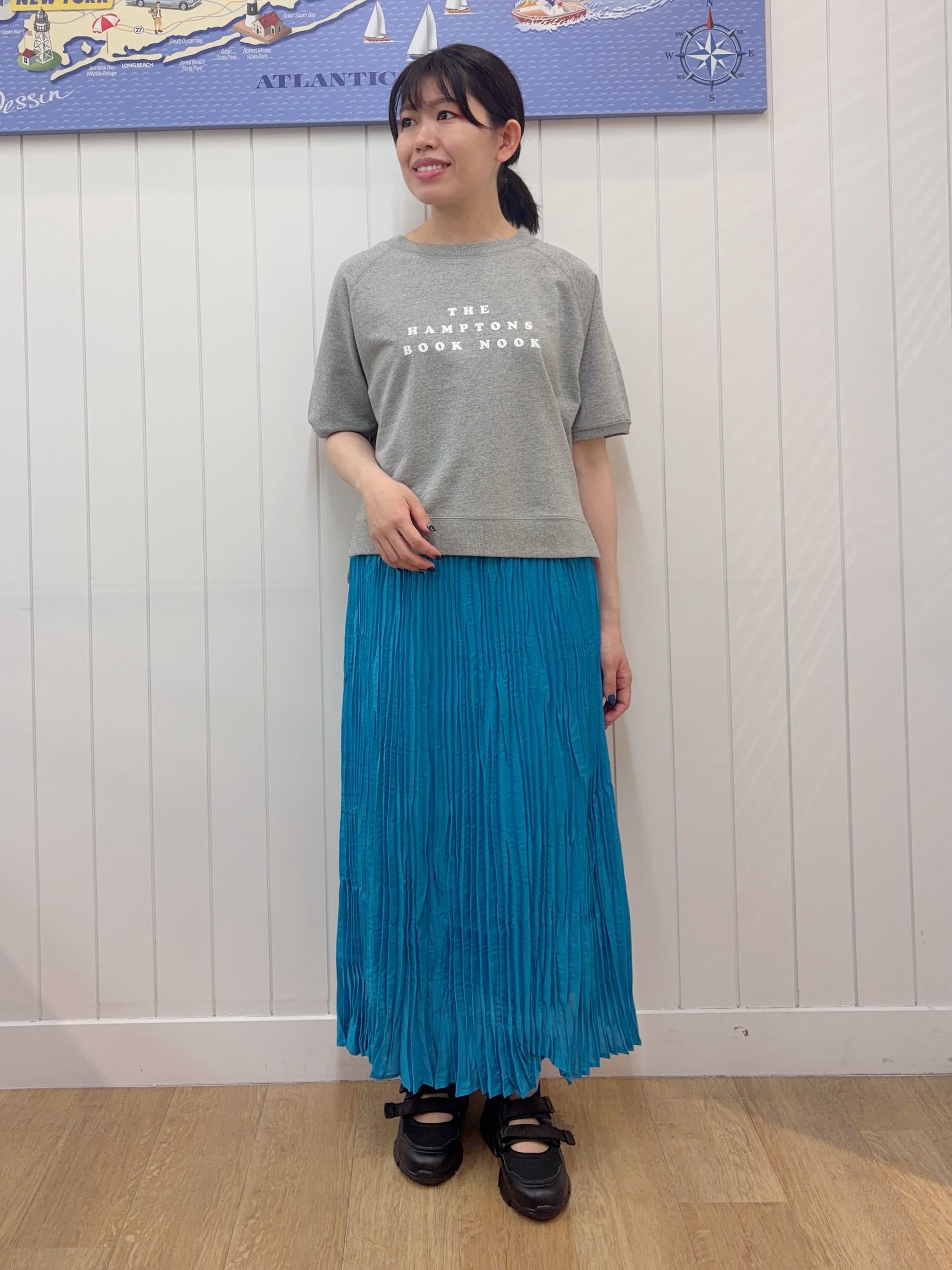 Mayaさんの「Dessin｜【洗える】フロッキーロゴ裏毛プルオーバー」を使ったコーディネート