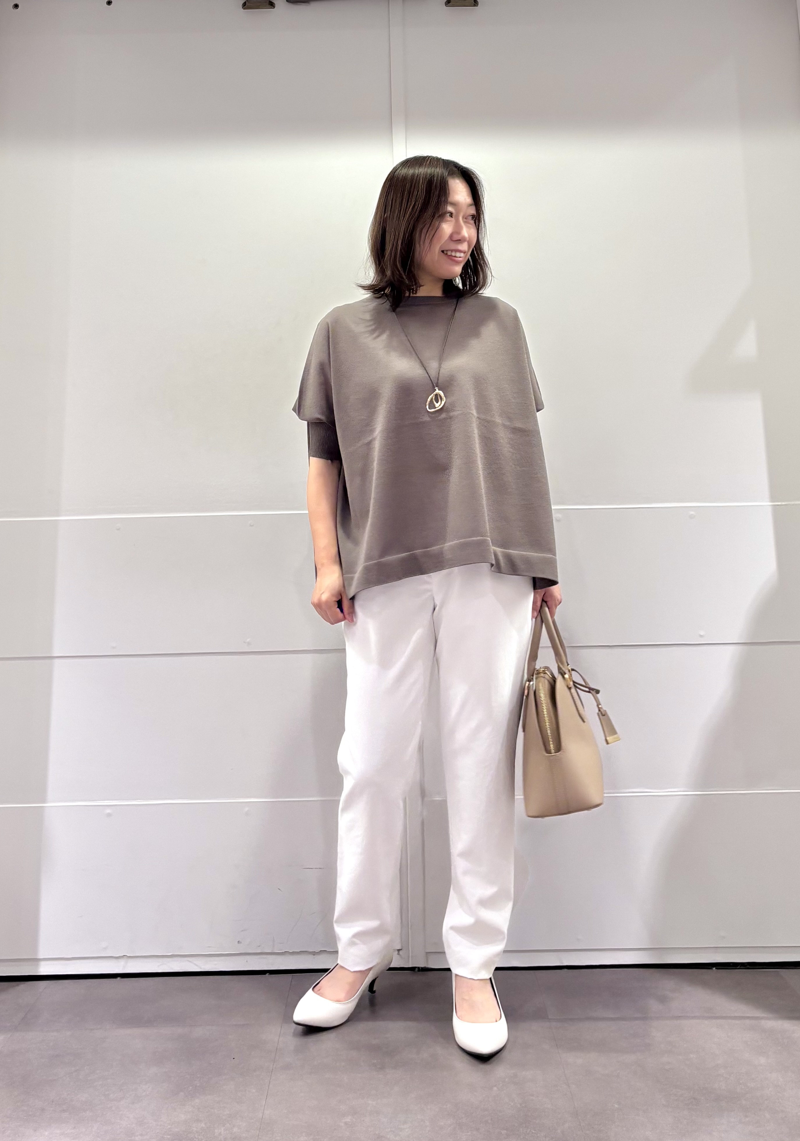 TOKOさんの「UNTITLED｜【アンサンブル可/洗える】シアーレーヨンニット」を使ったコーディネート