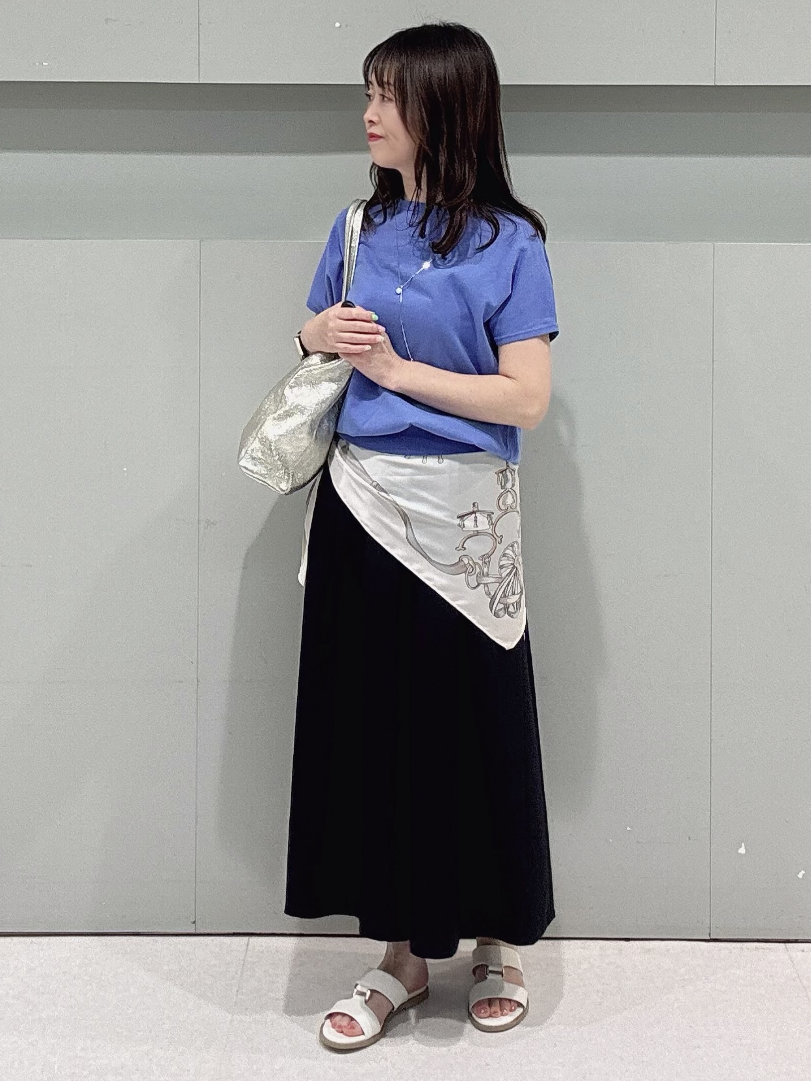 makiさんの「UNTITLED｜◆【9色展開/アンサンブル可】コットンクルーネックカーディガン」を使ったコーディネート