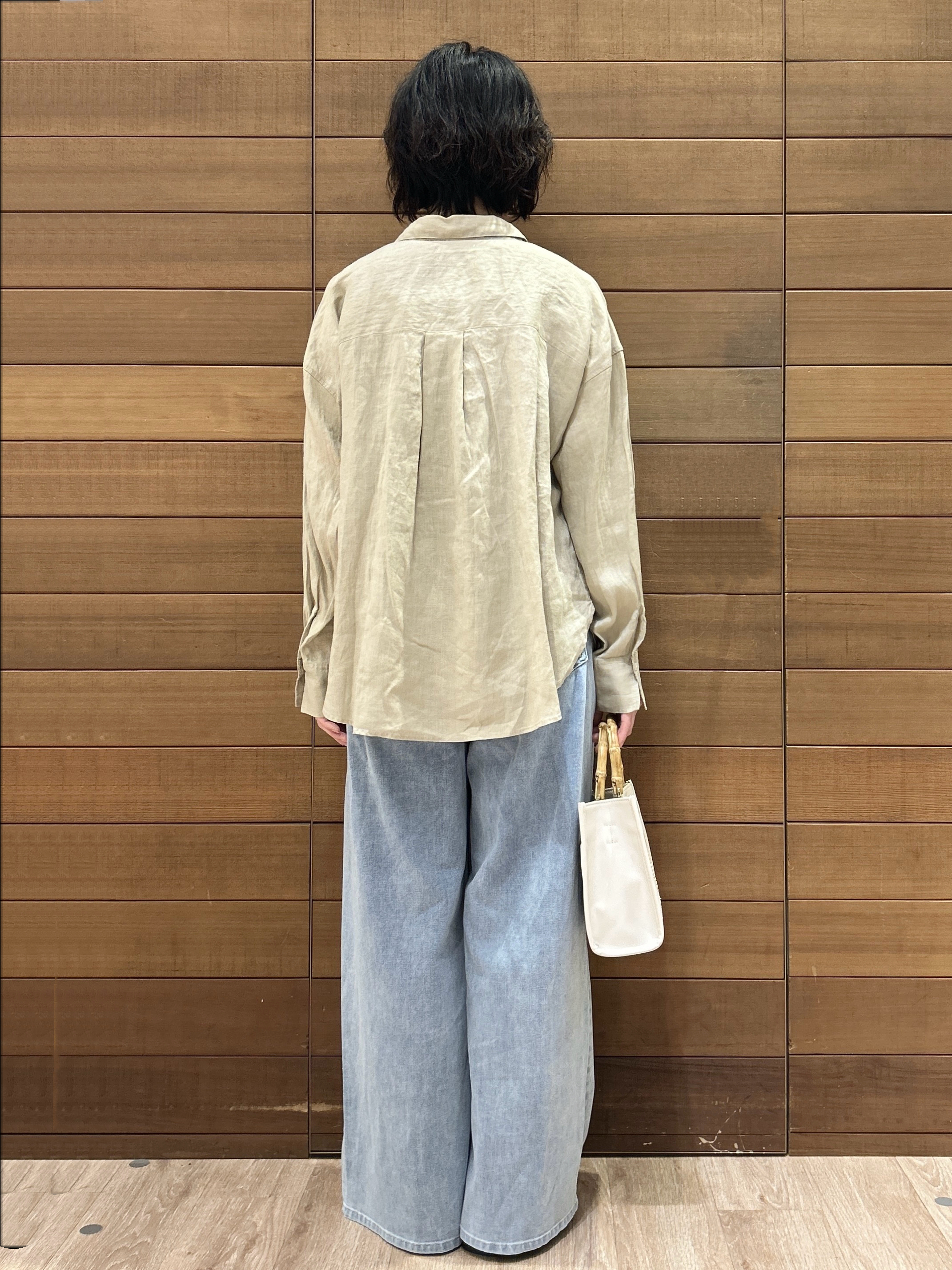 ゆうあさんの「OPAQUE.CLIP｜フレンチリネンシャツ／カシュクール【洗濯機OK】《5col》」を使ったコーディネート