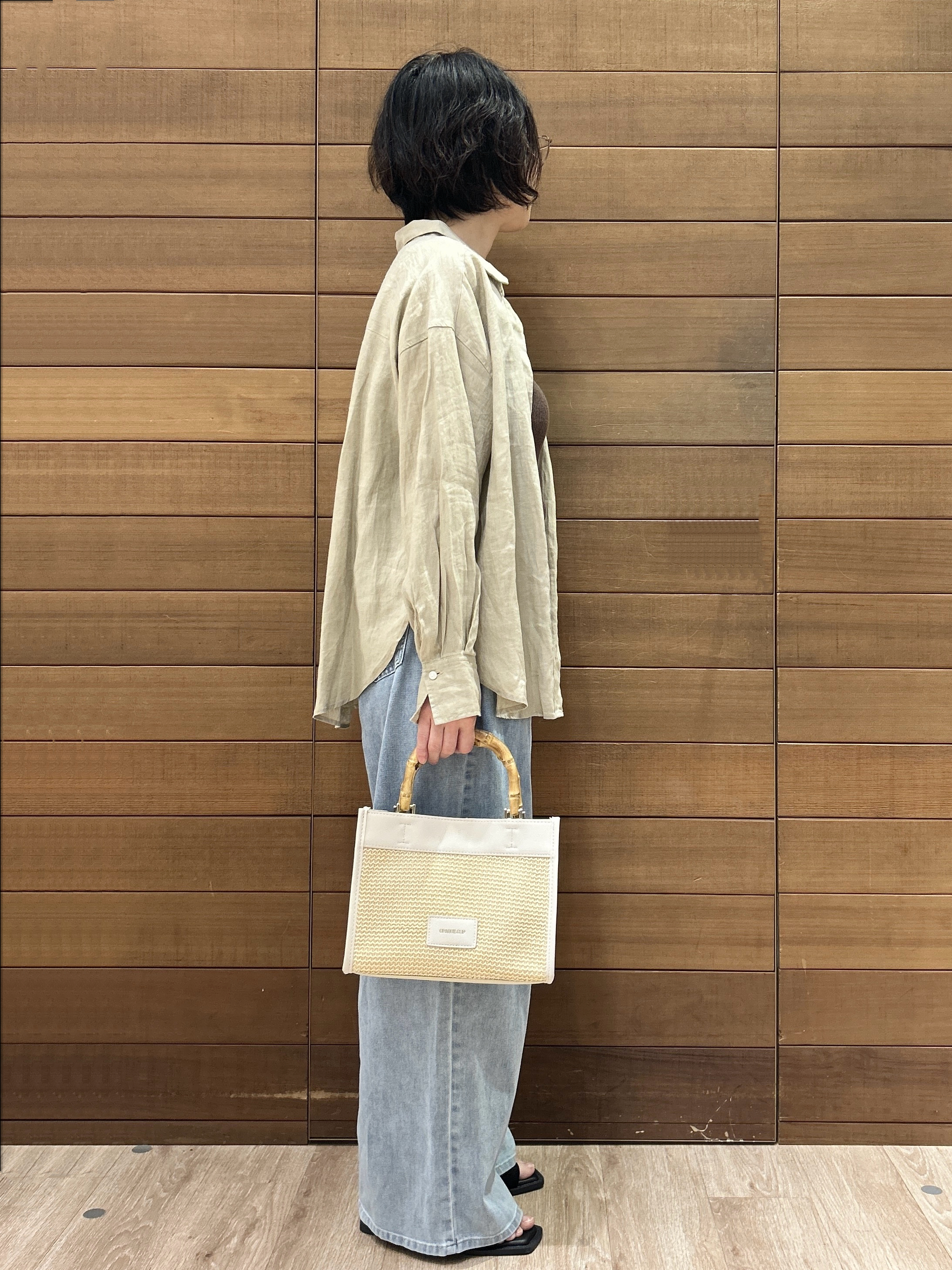 ゆうあさんの「OPAQUE.CLIP｜フレンチリネンシャツ／カシュクール【洗濯機OK】《5col》」を使ったコーディネート