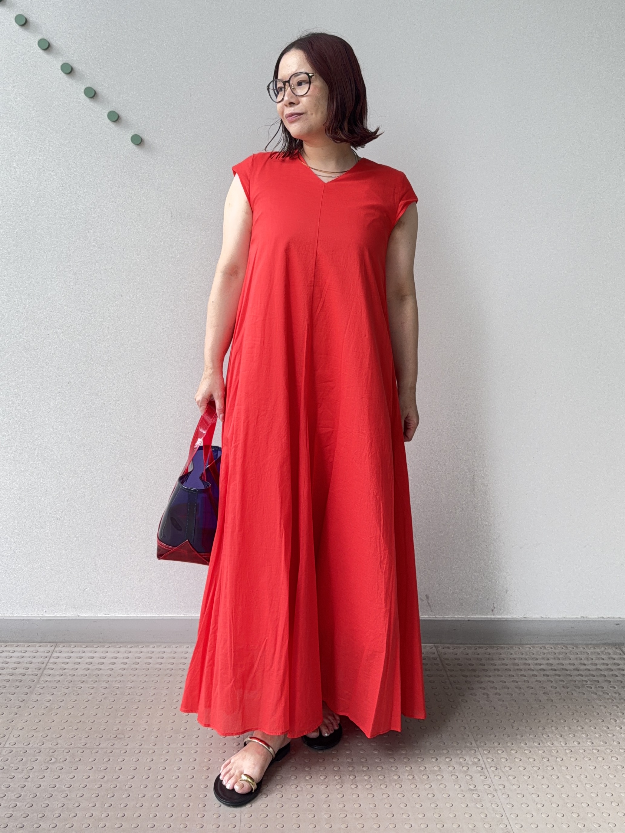 Asamiさんの「DRESSTERIOR｜【きれいめ/ウォッシャブル】コットンローンフレンチスリーブワンピ」を使ったコーディネート