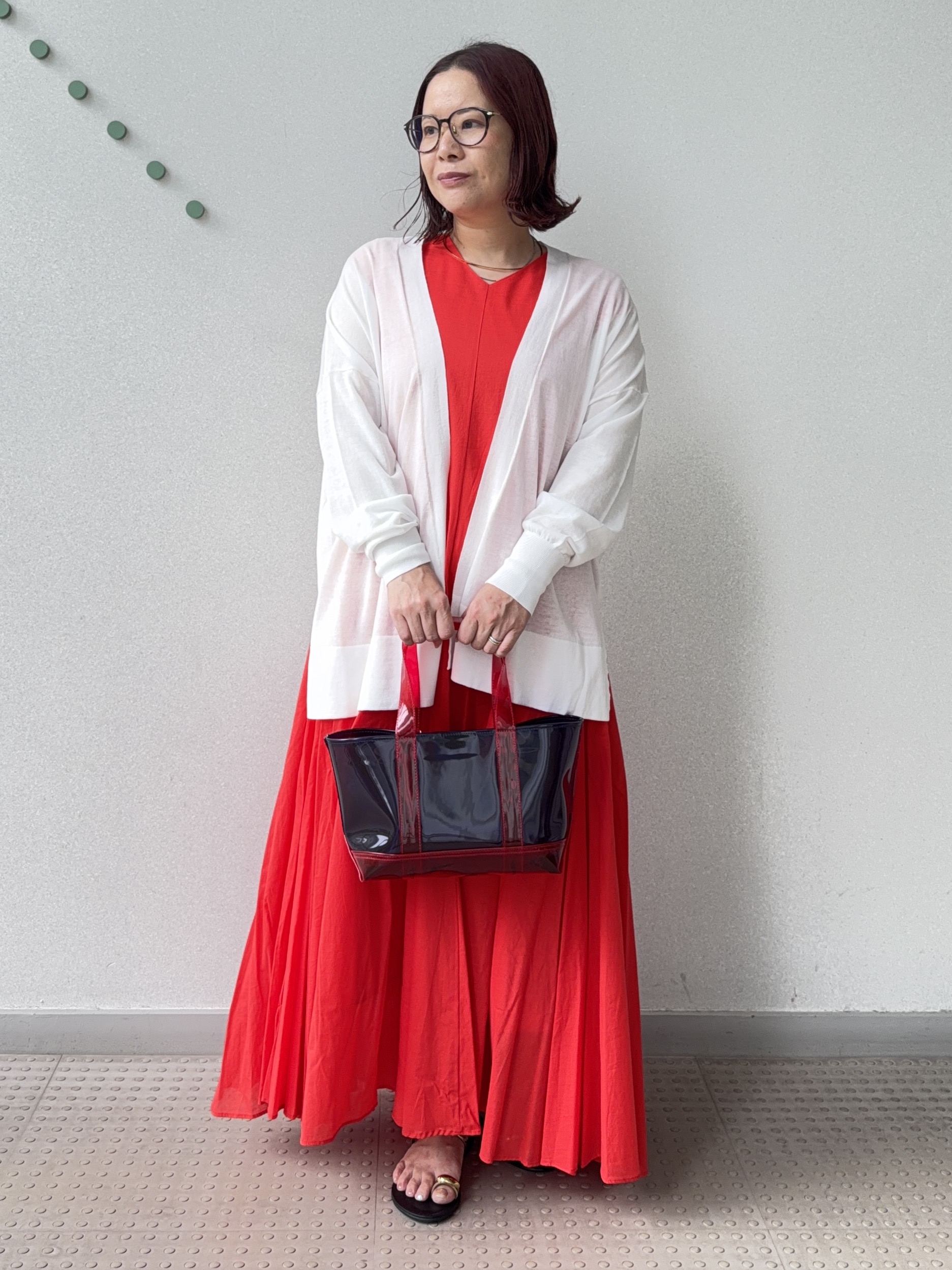 Asamiさんの「DRESSTERIOR｜【きれいめ/ウォッシャブル】コットンローンフレンチスリーブワンピ」を使ったコーディネート